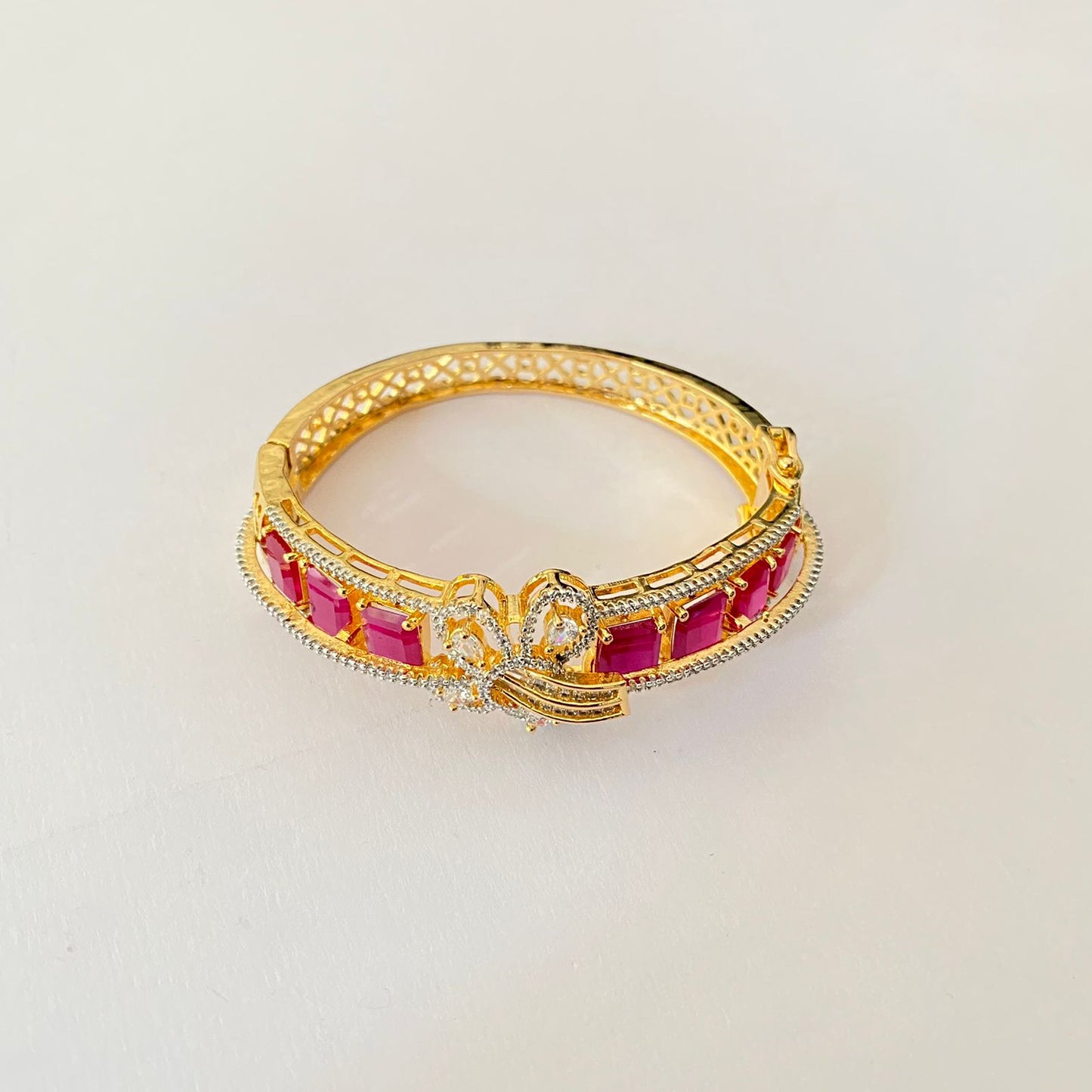 Gold Plated Ruby Bracelet