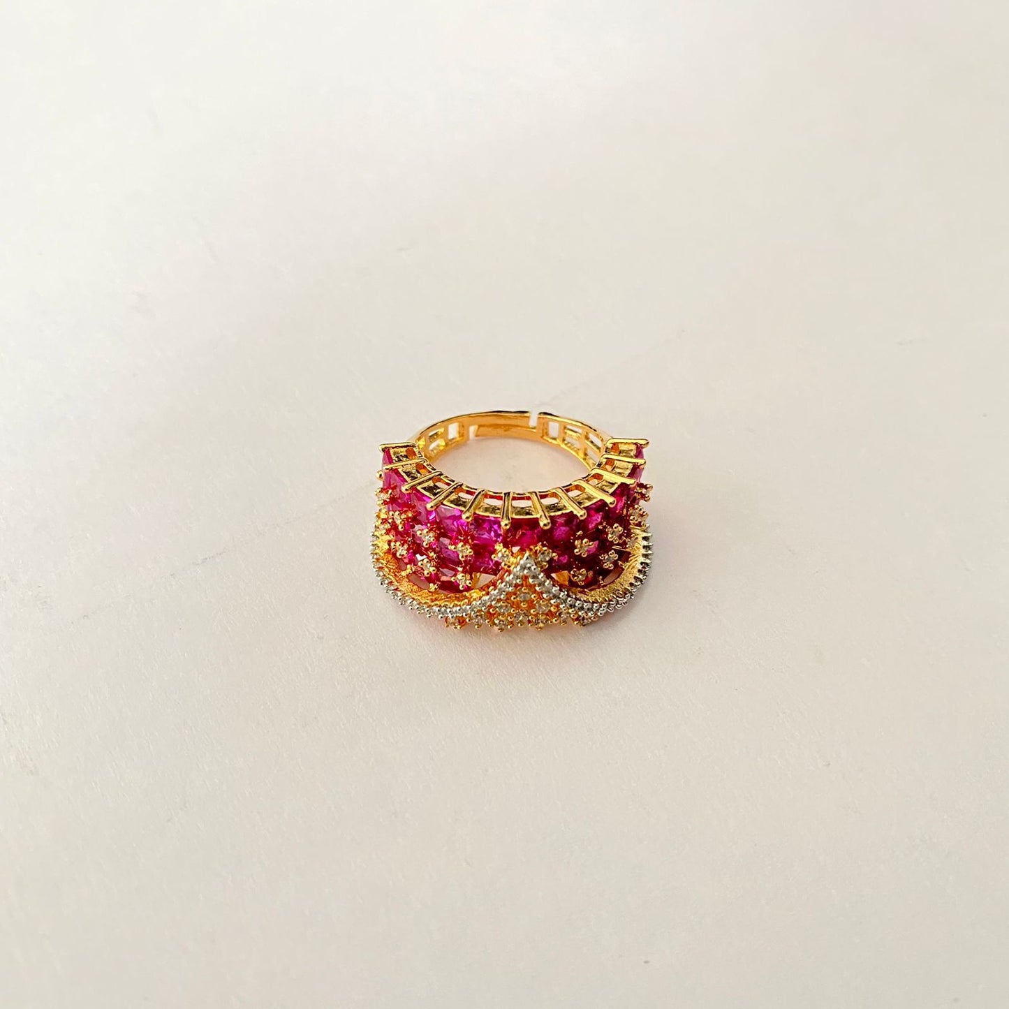 Ruby Gold Plated Ring