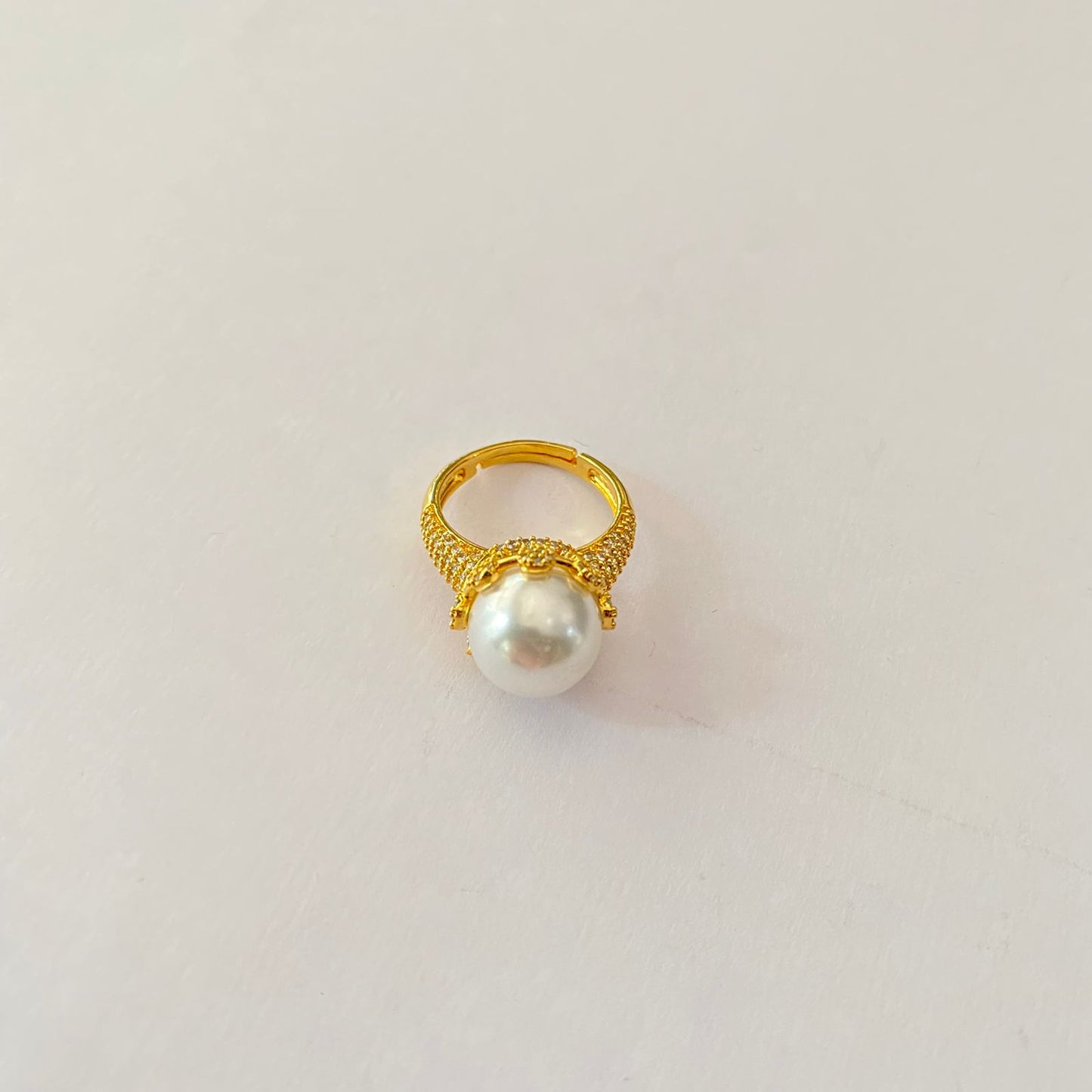 Gold Plated Pearl Ring