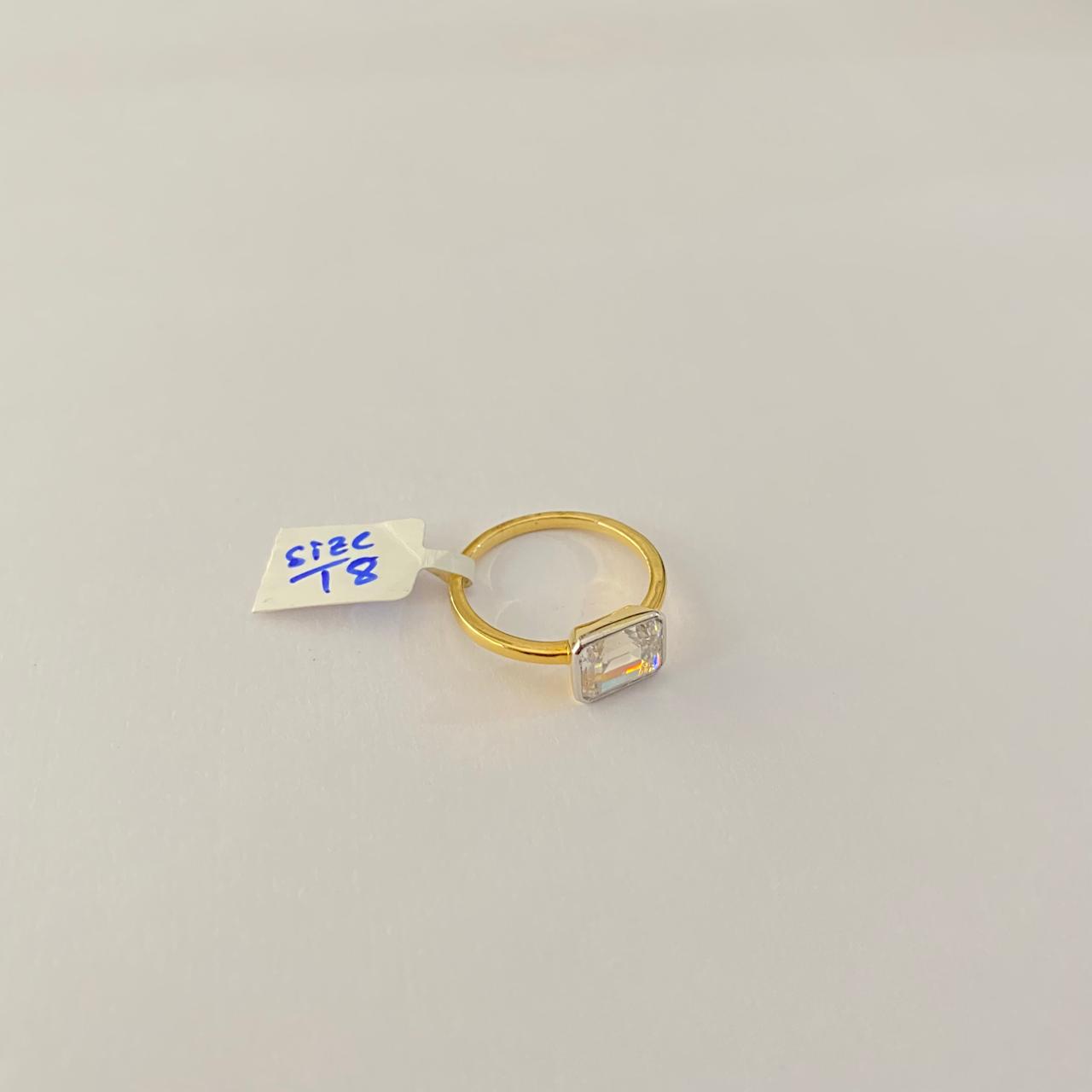 Gold Plated Women Sterling Pure Silver 92.5 Ring