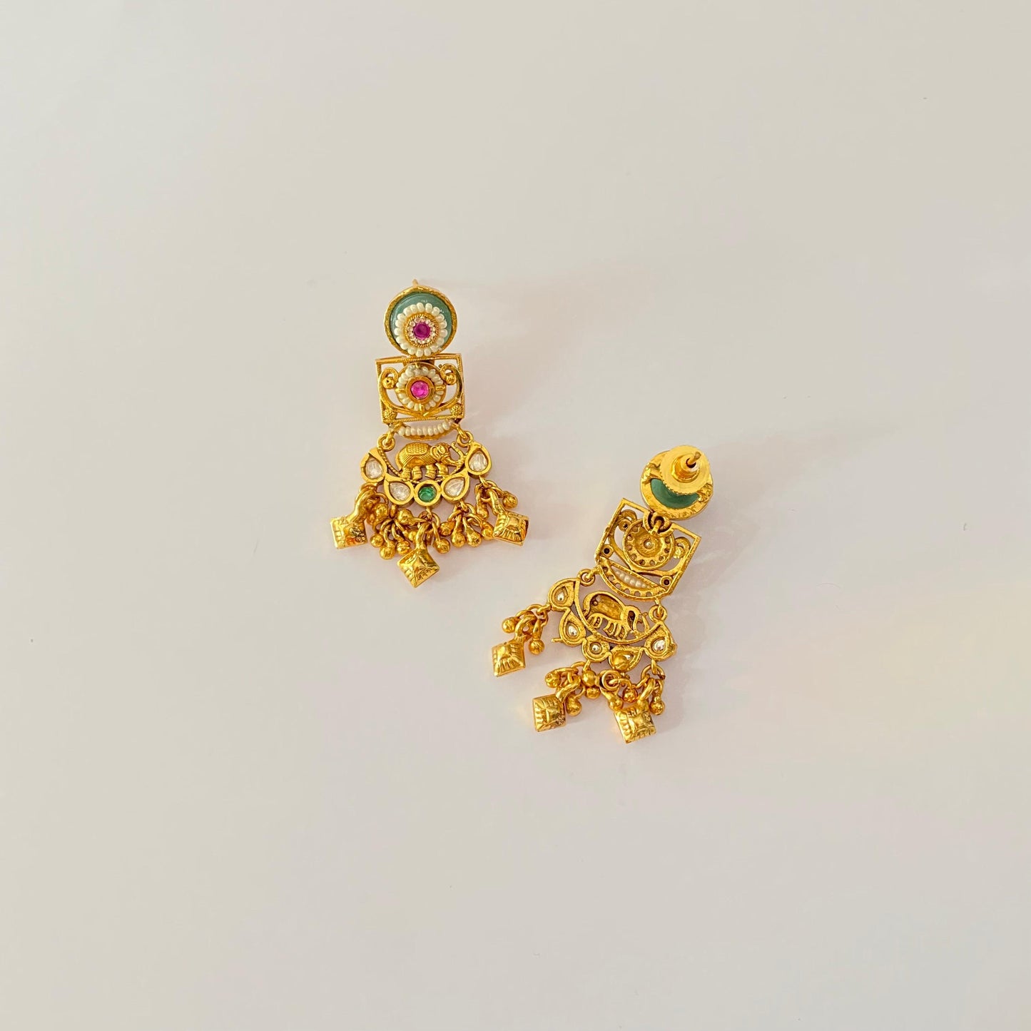 Antique Gold Plated Ruby and Emerald Chokar Set