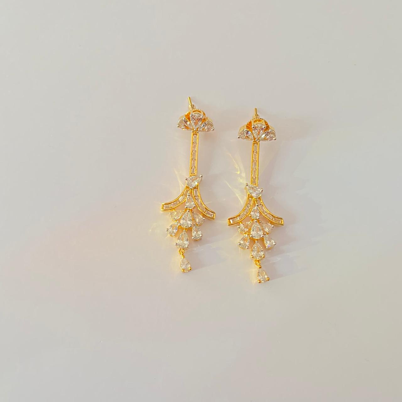 Diamond Classic Gold plated party wear Earring