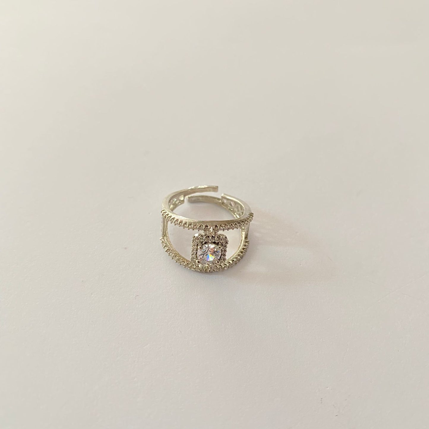 Silver Plated Diamond Ring