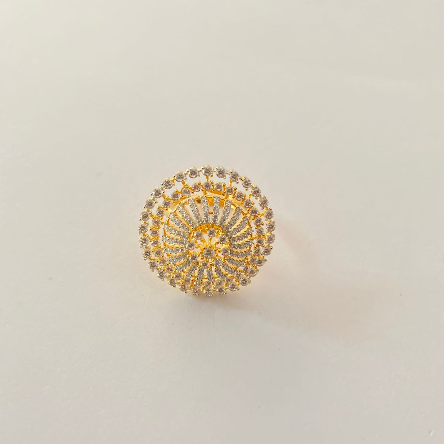 Cocktail Gold Plated Big Ring