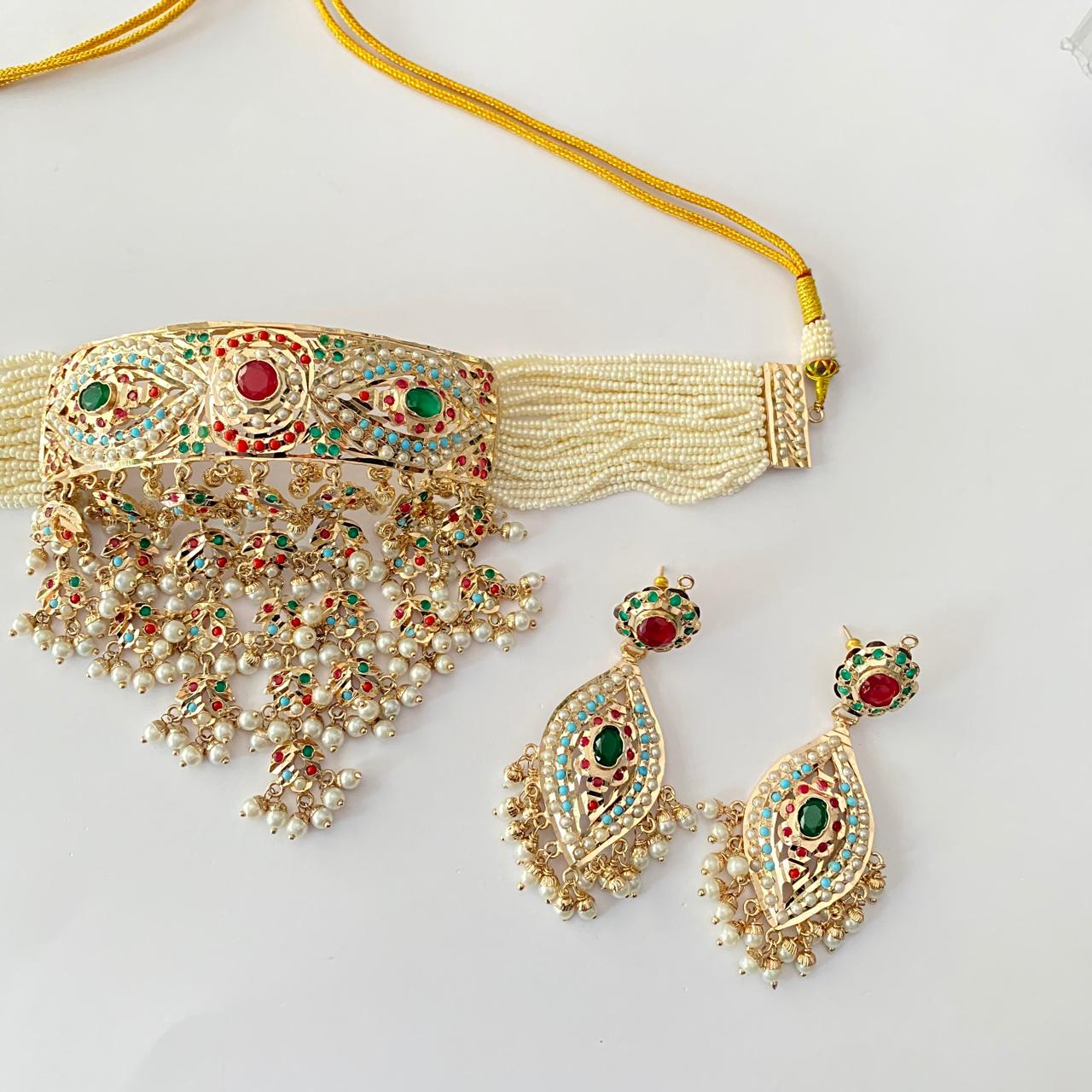 Jadau Multi Chokar Set