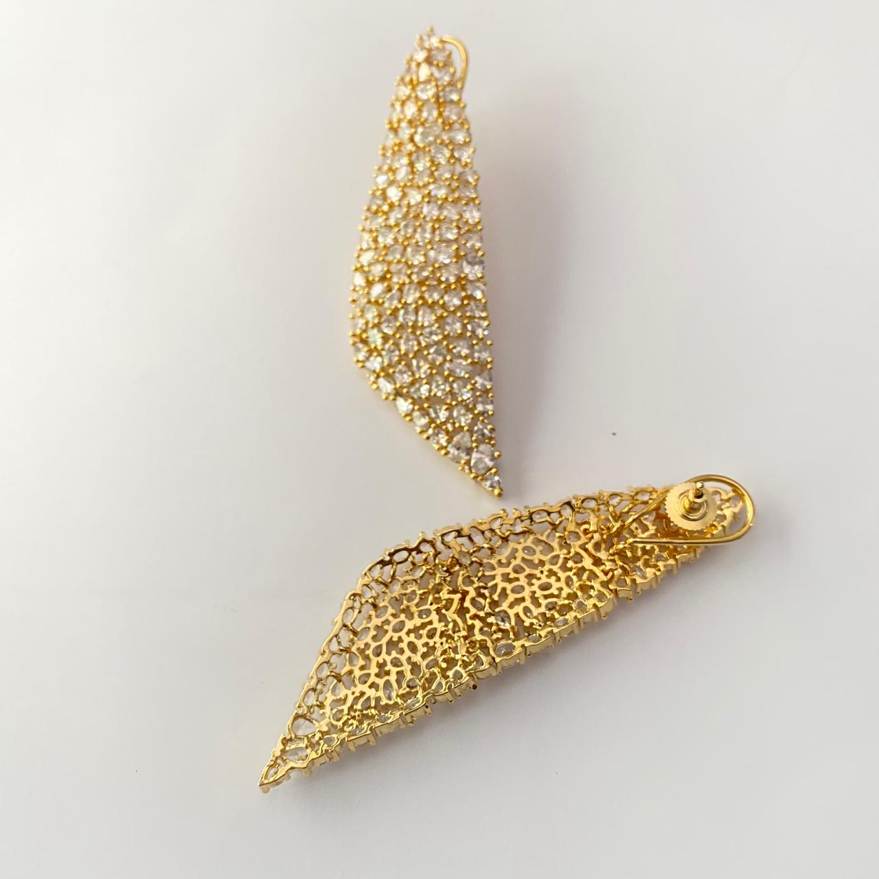 Gold Plated Diamond Earring