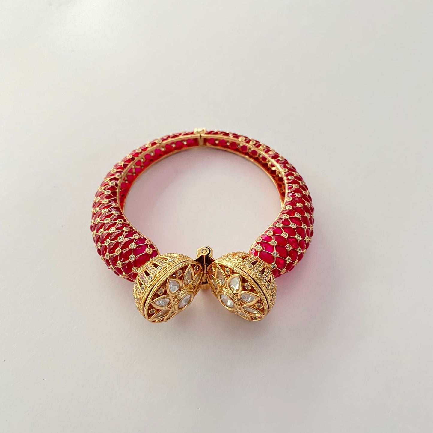 Kundan Ruby Bracelet