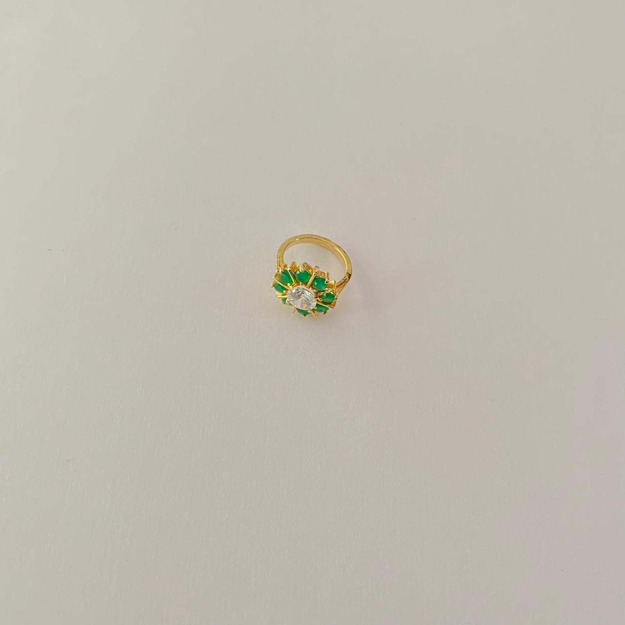 Green Gold Plated Ring