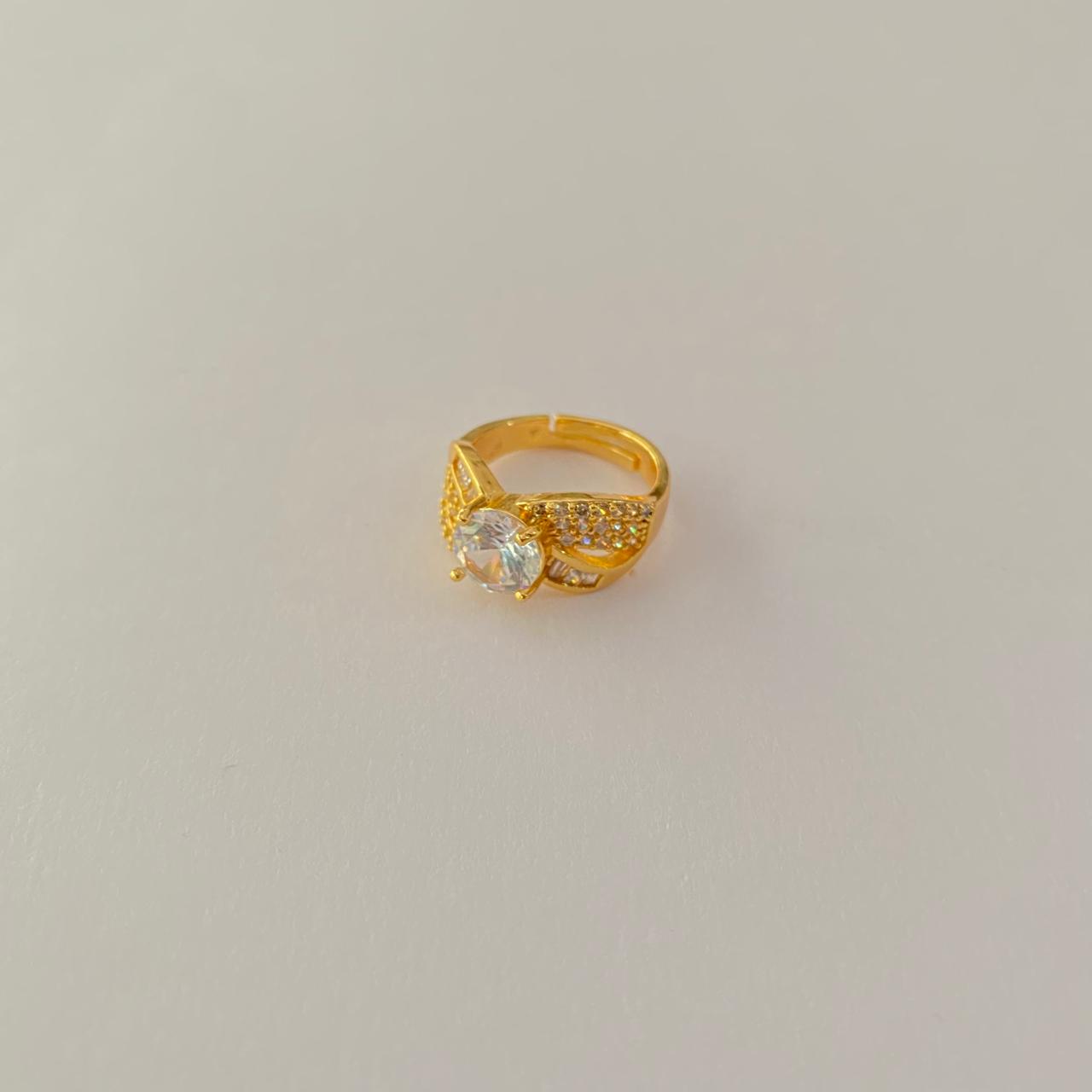 Gold Plated with Diamond latest design Ring