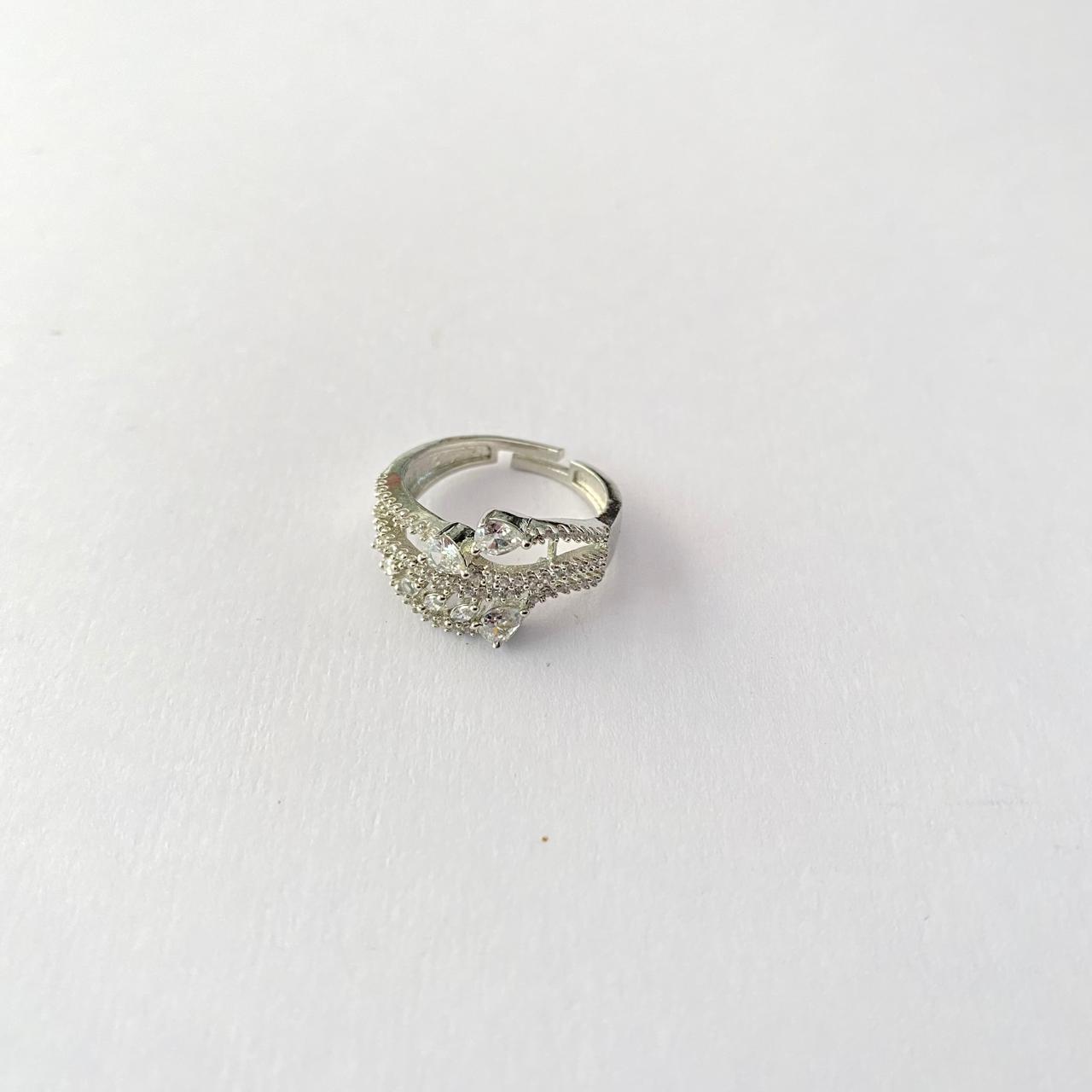 Diamond Silver Plated Ring