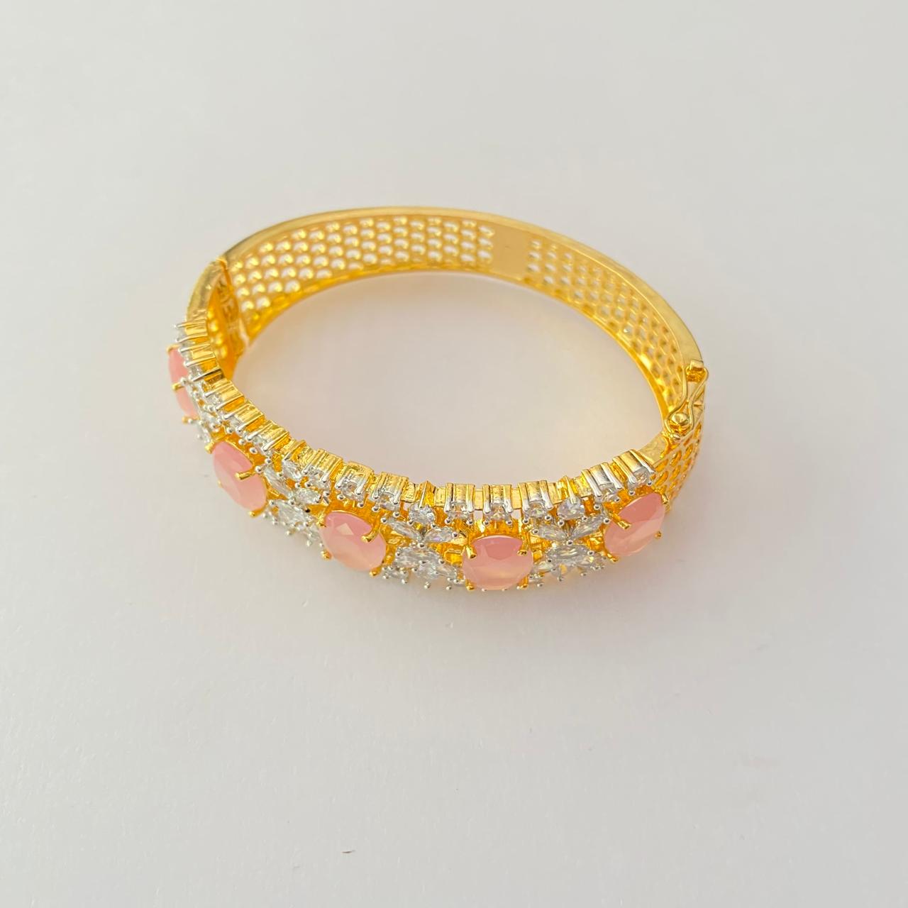 Gold plated with diamond latest design bracelet