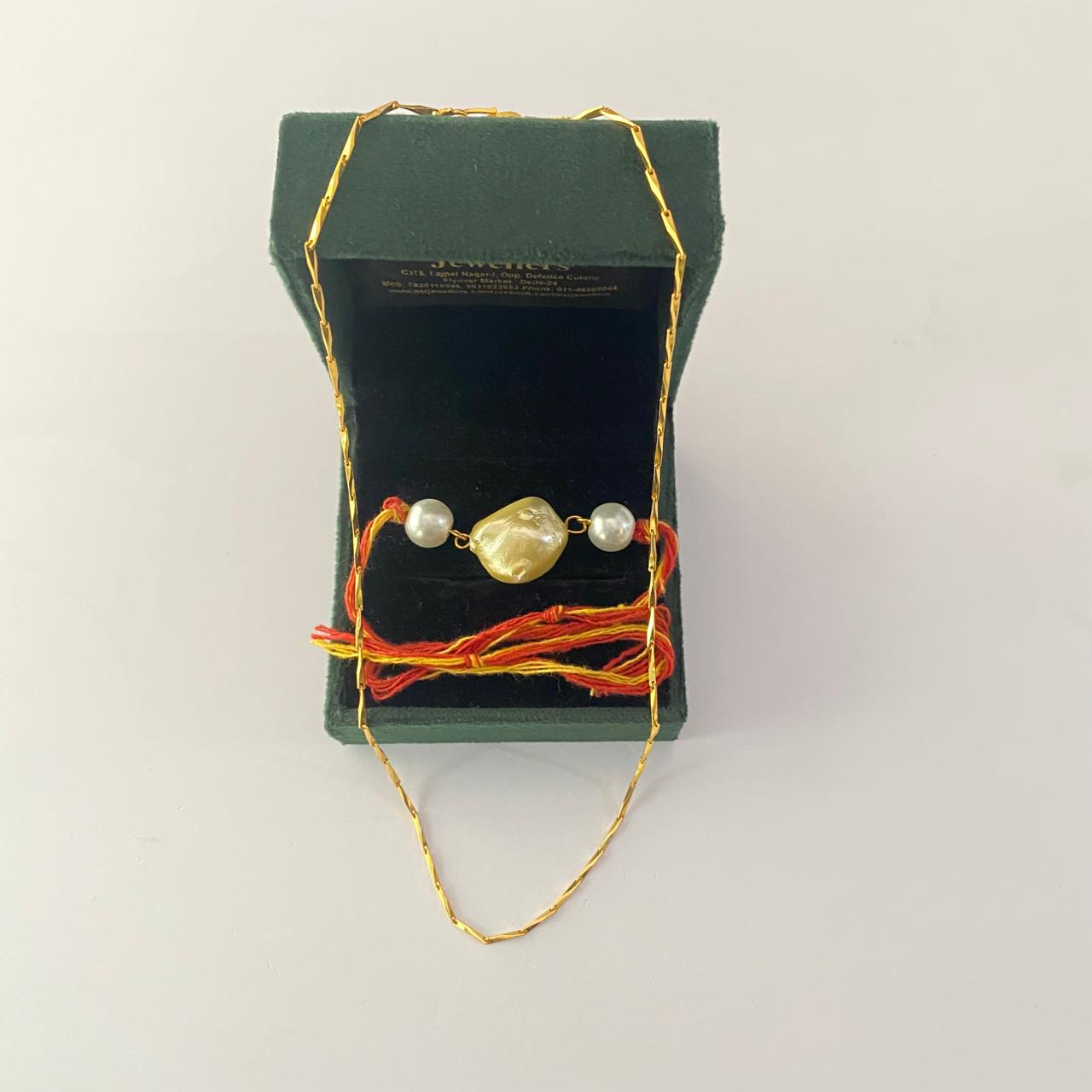 Baruk stone with pearl witn chain combo