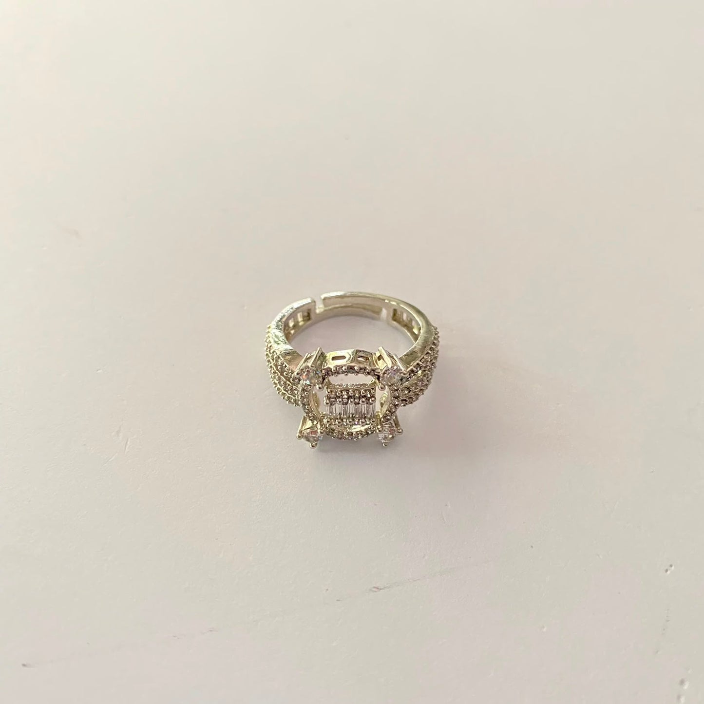 Silver Plated Diamond Ring