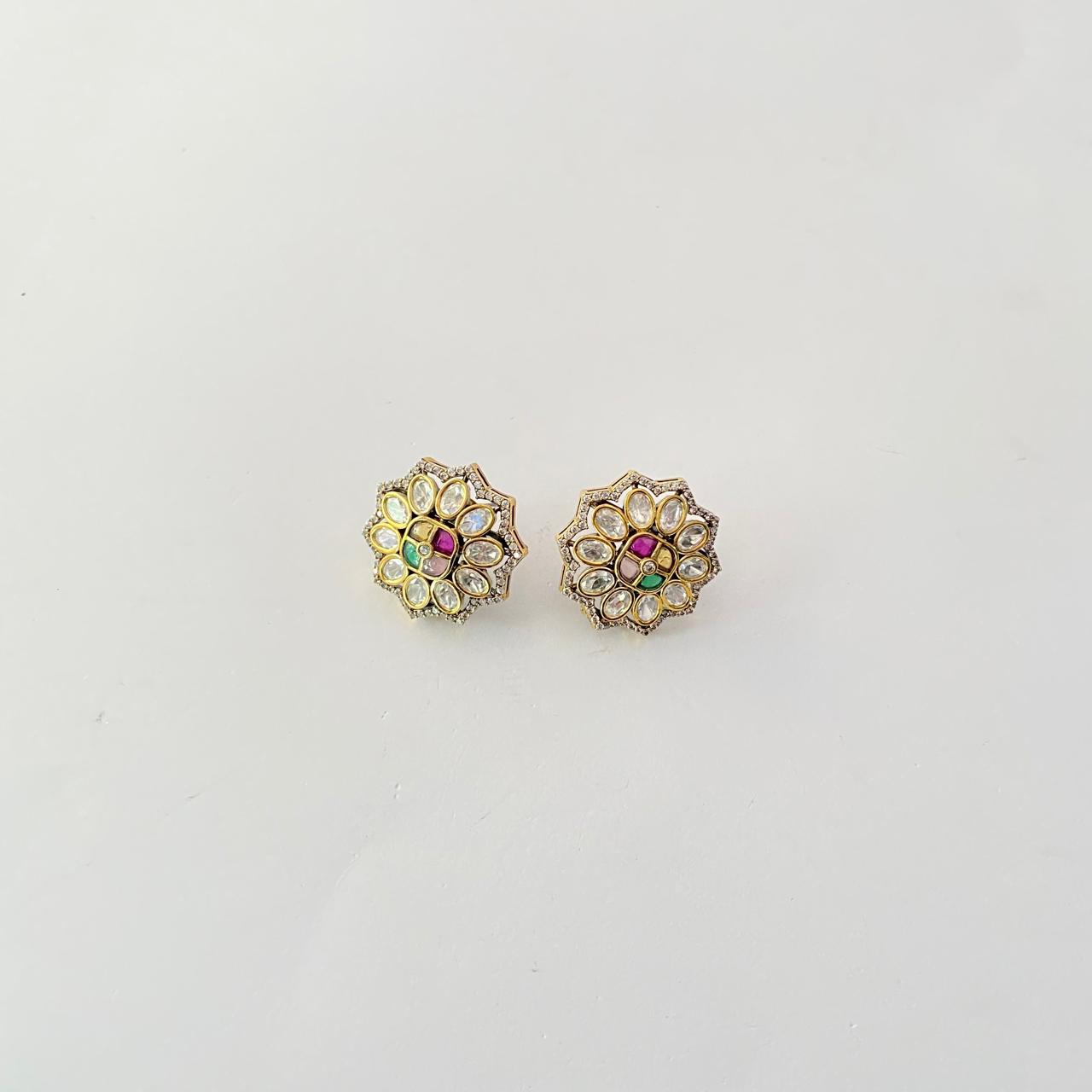 Kundan with diamond latest design studs