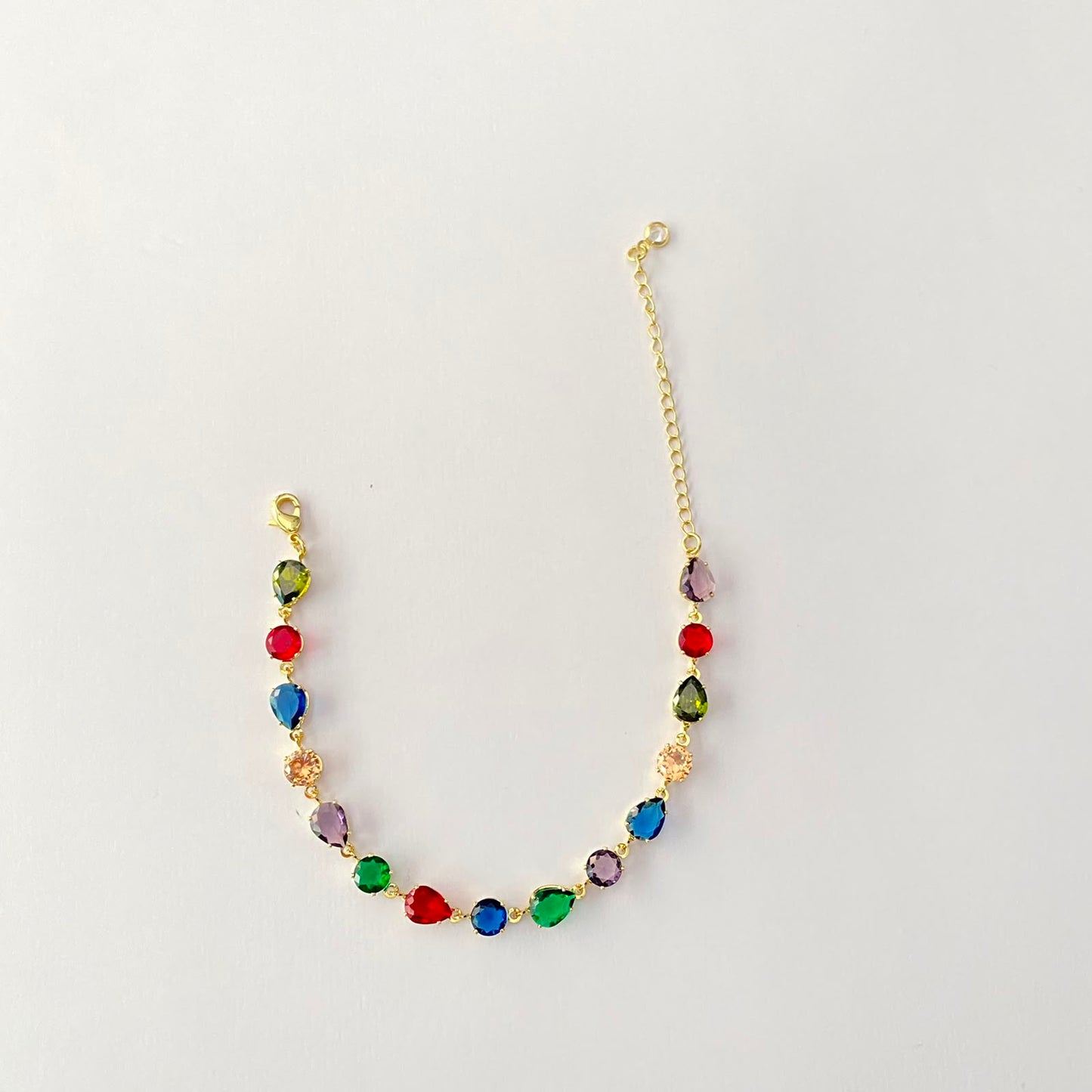 Multi Stone Sleek tennis Bracelet