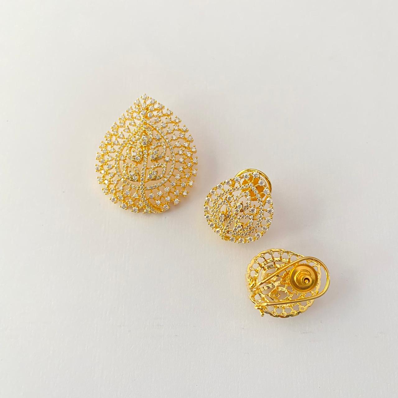 Gold Plated Diaomd Pendant Set