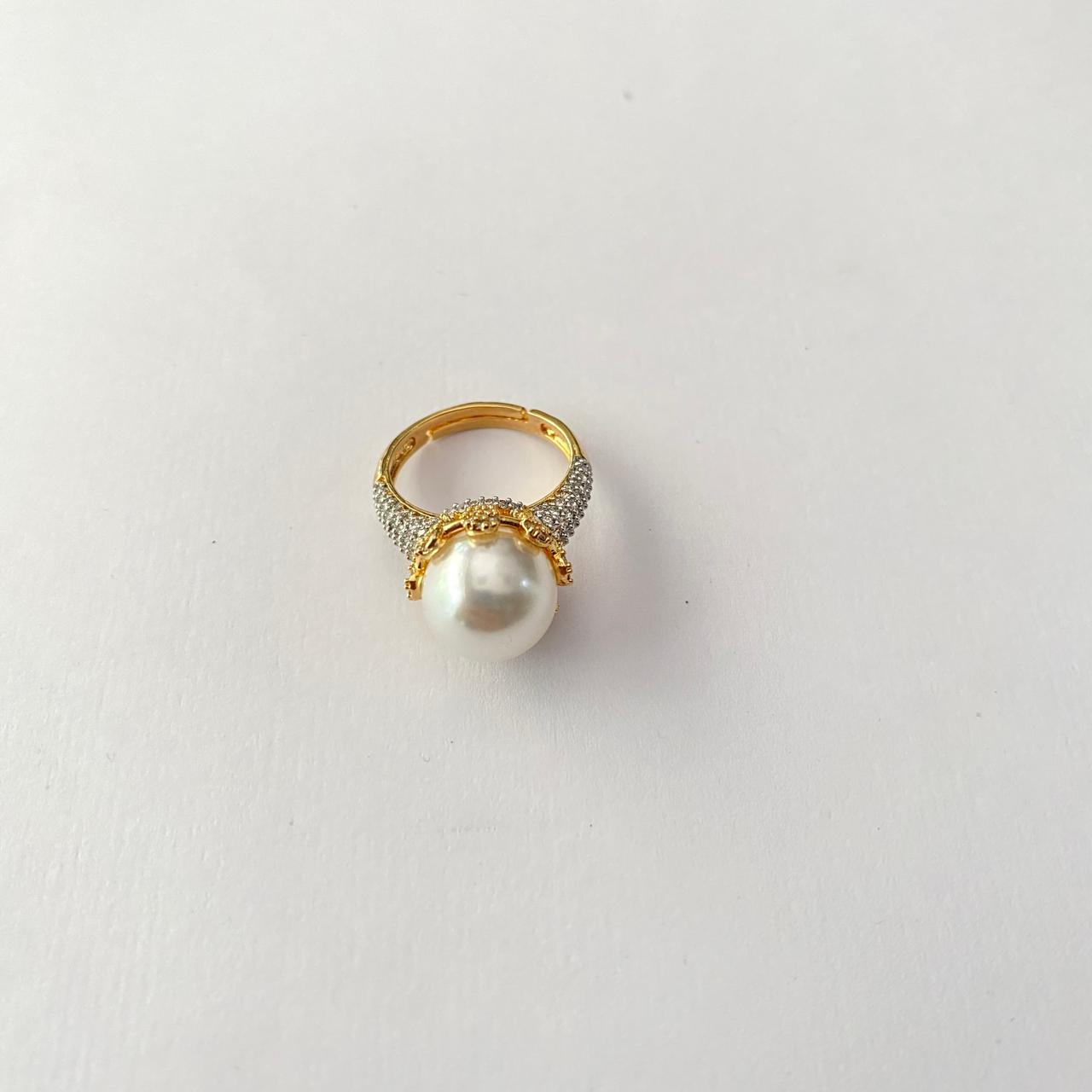 Pearl Gold Plated Ring