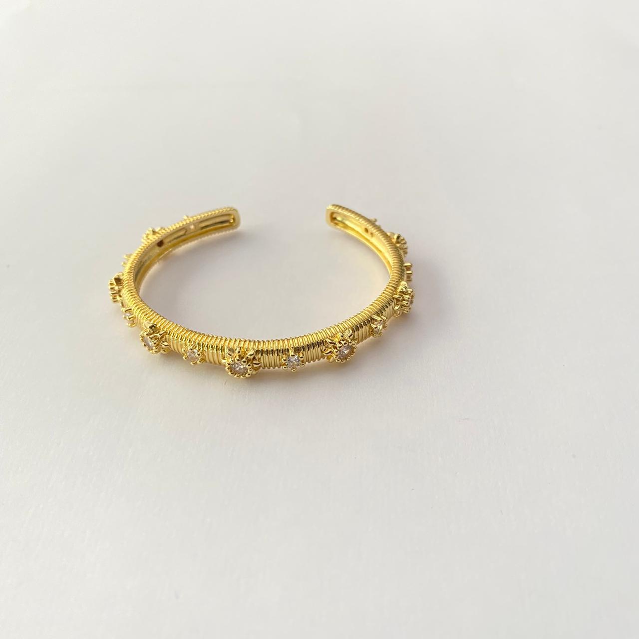 Diamond Gold Plated Openable Bracelet