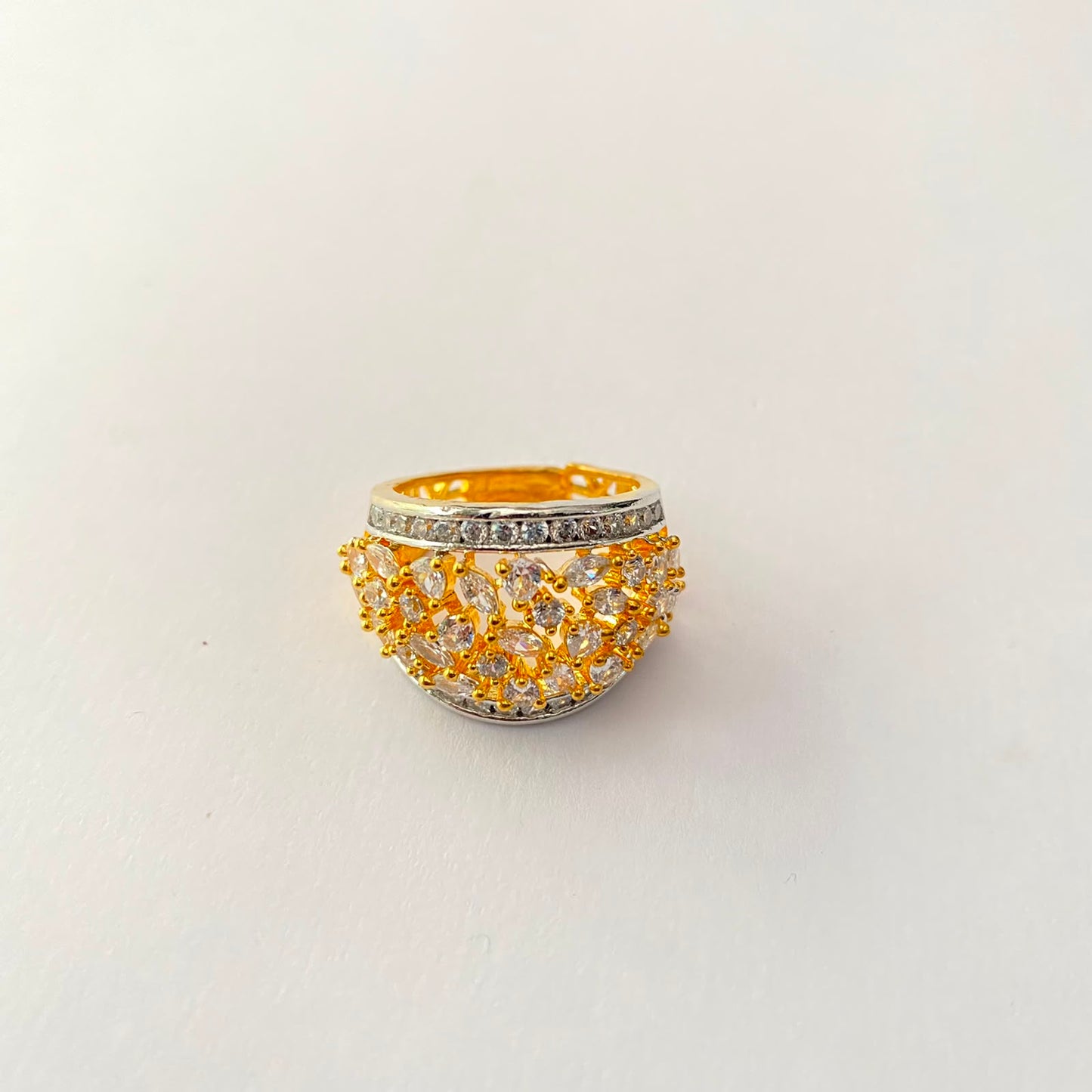 Gold Plated Diamond Band Ring