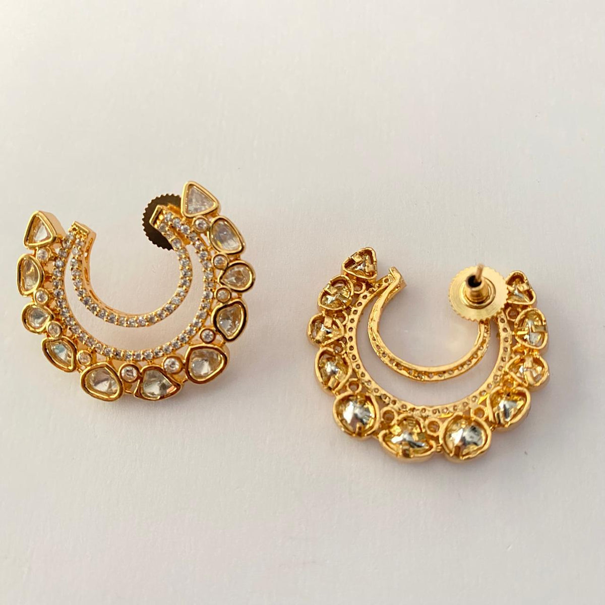 Polki Gold Plated Half Bali
