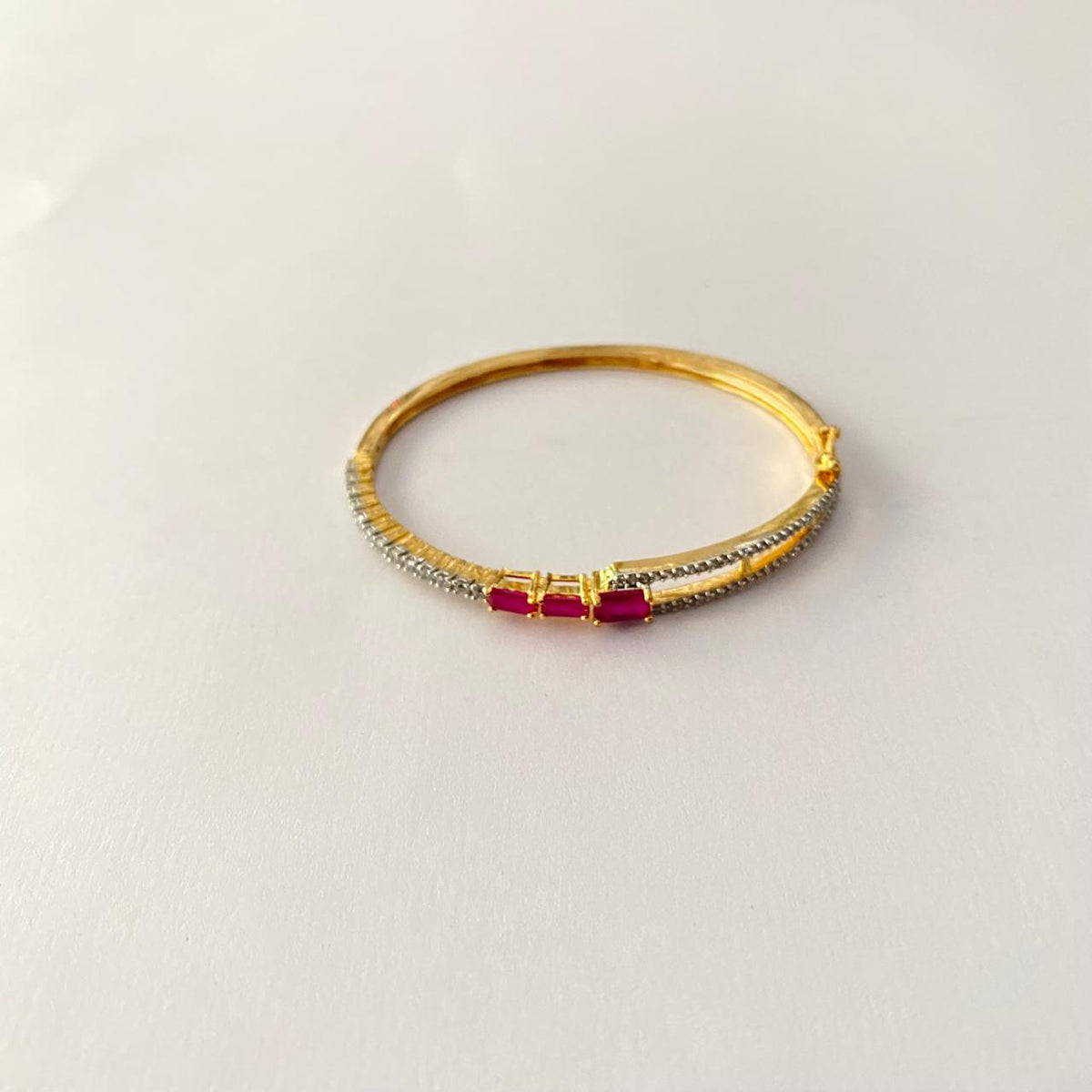Ruby Gold Plated Fancy Bracelet