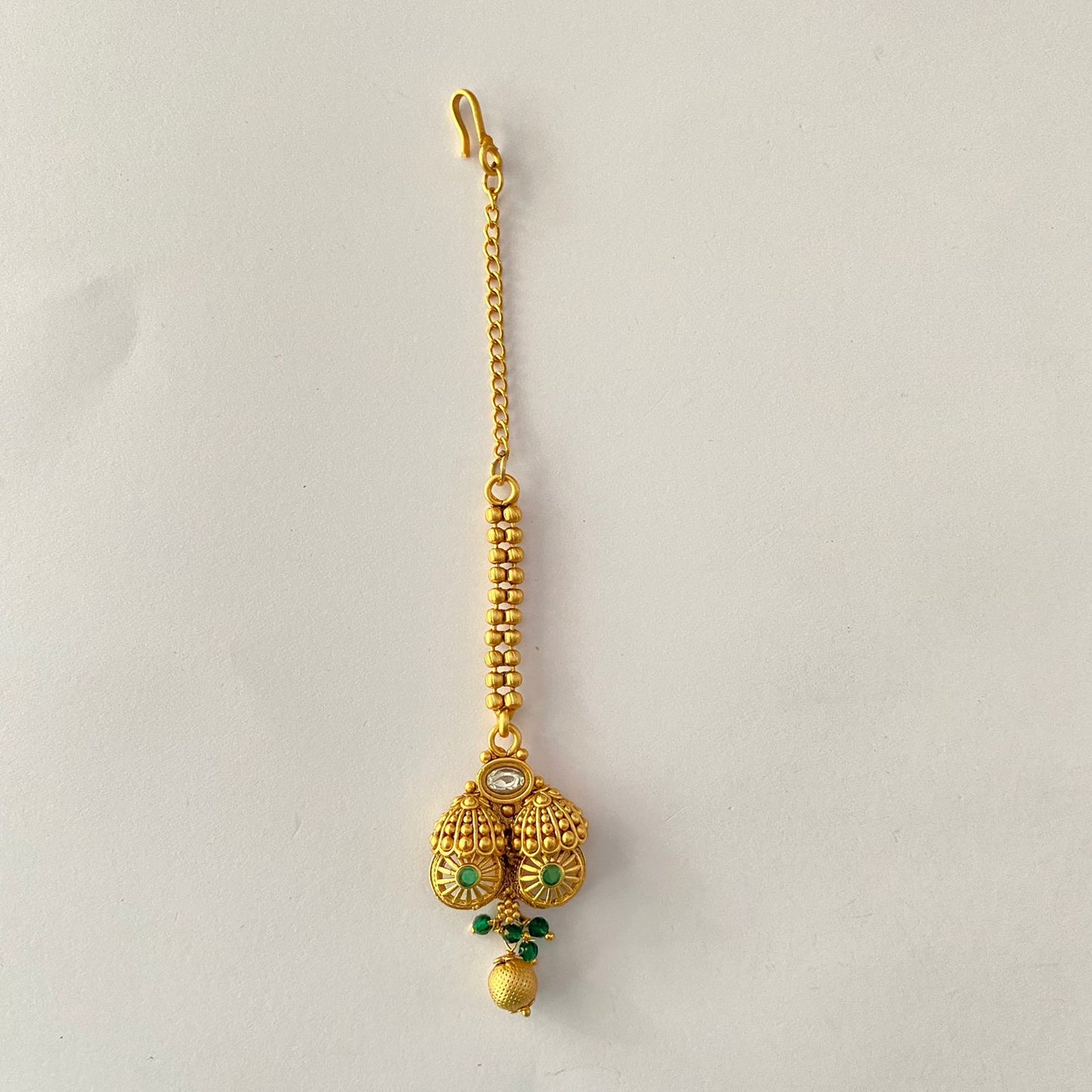 Temple look antique gold plated small maantikka
