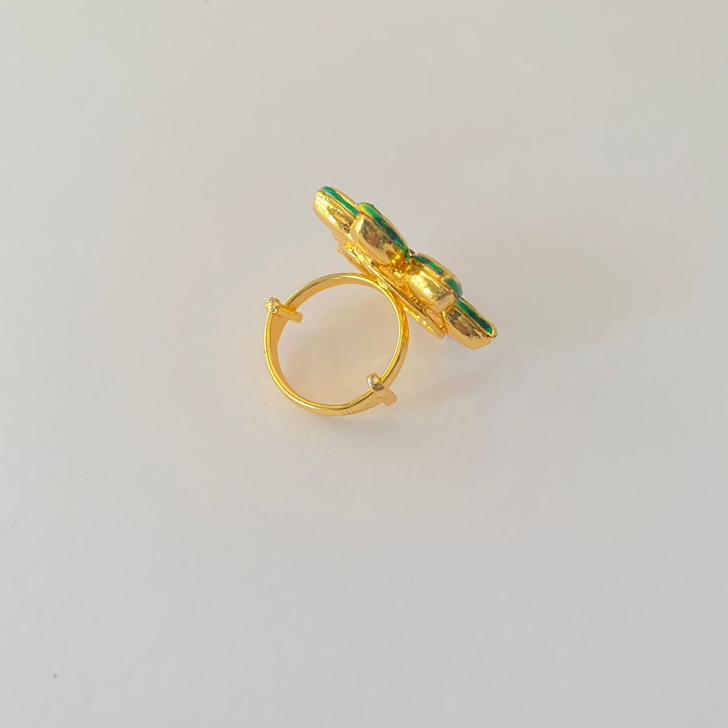 Ethnic floral Kundan Adjustable Ring