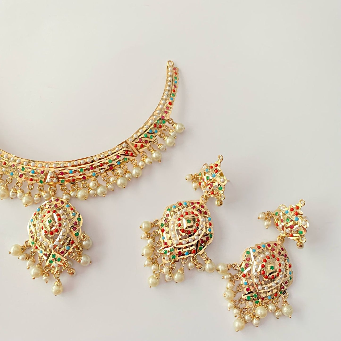 Multi Jadau Necklace Set