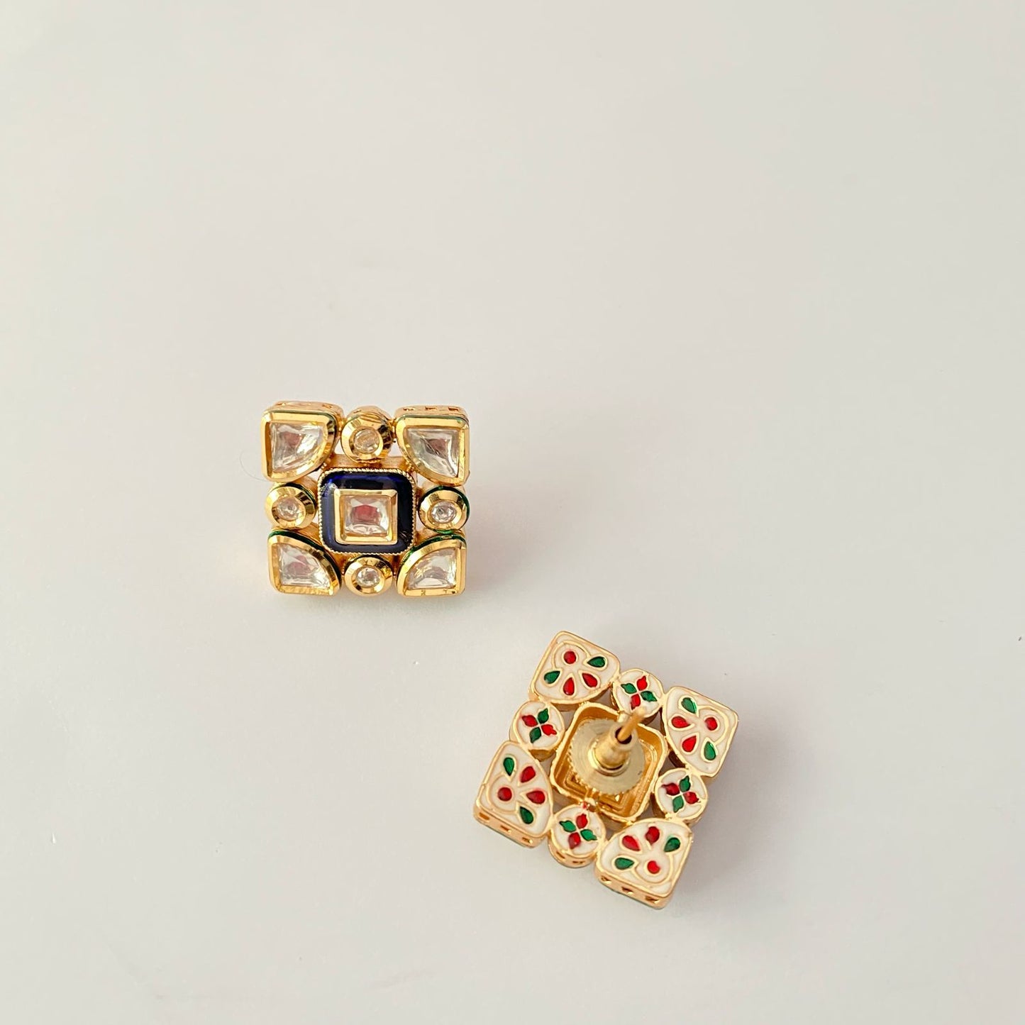 Gold Plated Kundan Stud