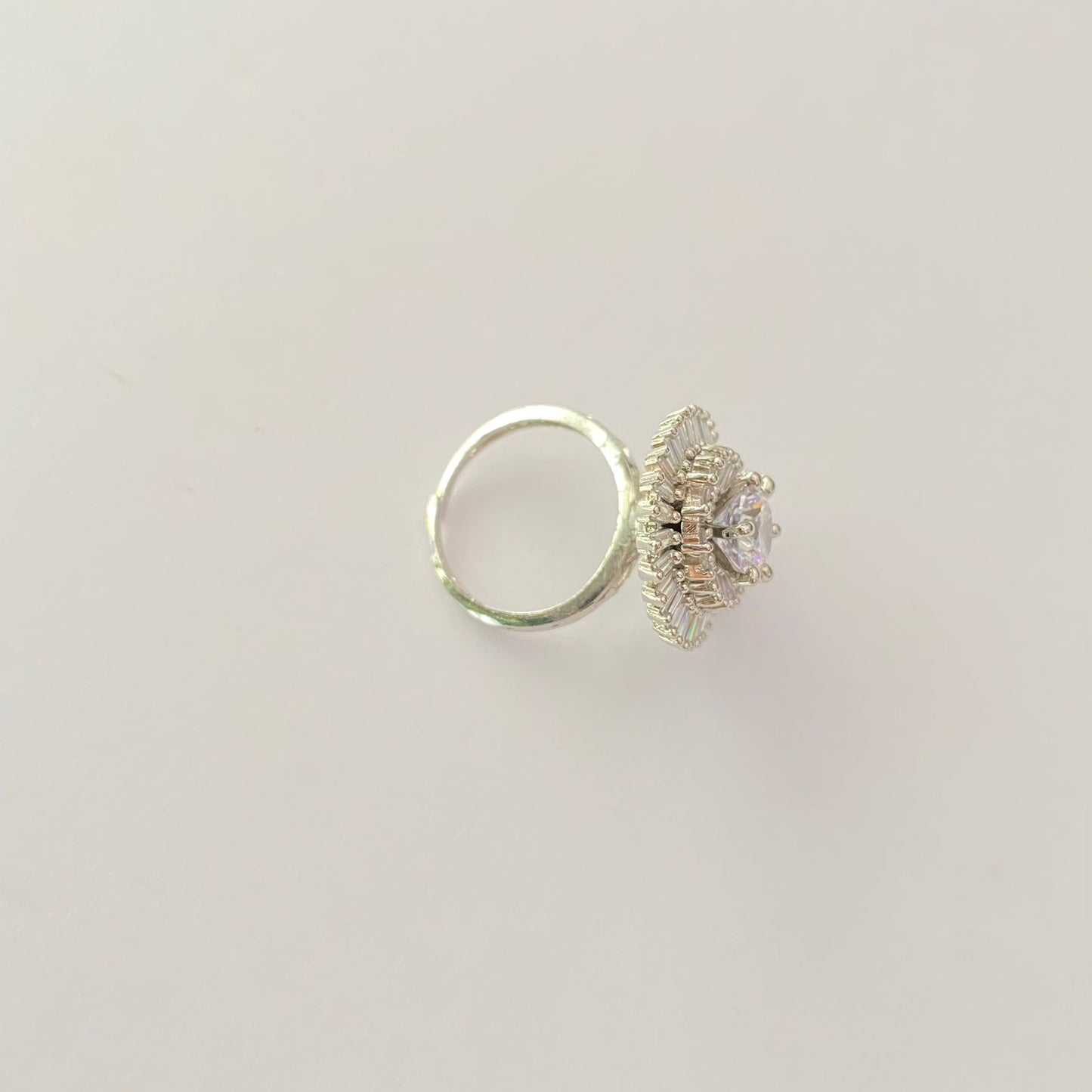 A.D Stone silver Plated A.D Ring