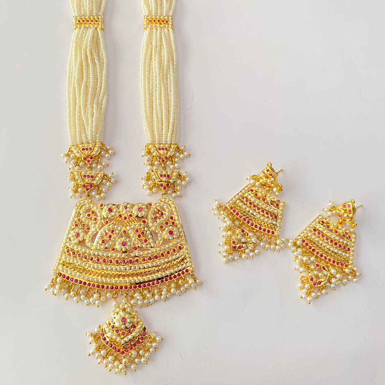 Gold Plated Ruby Jadau Rani Haar