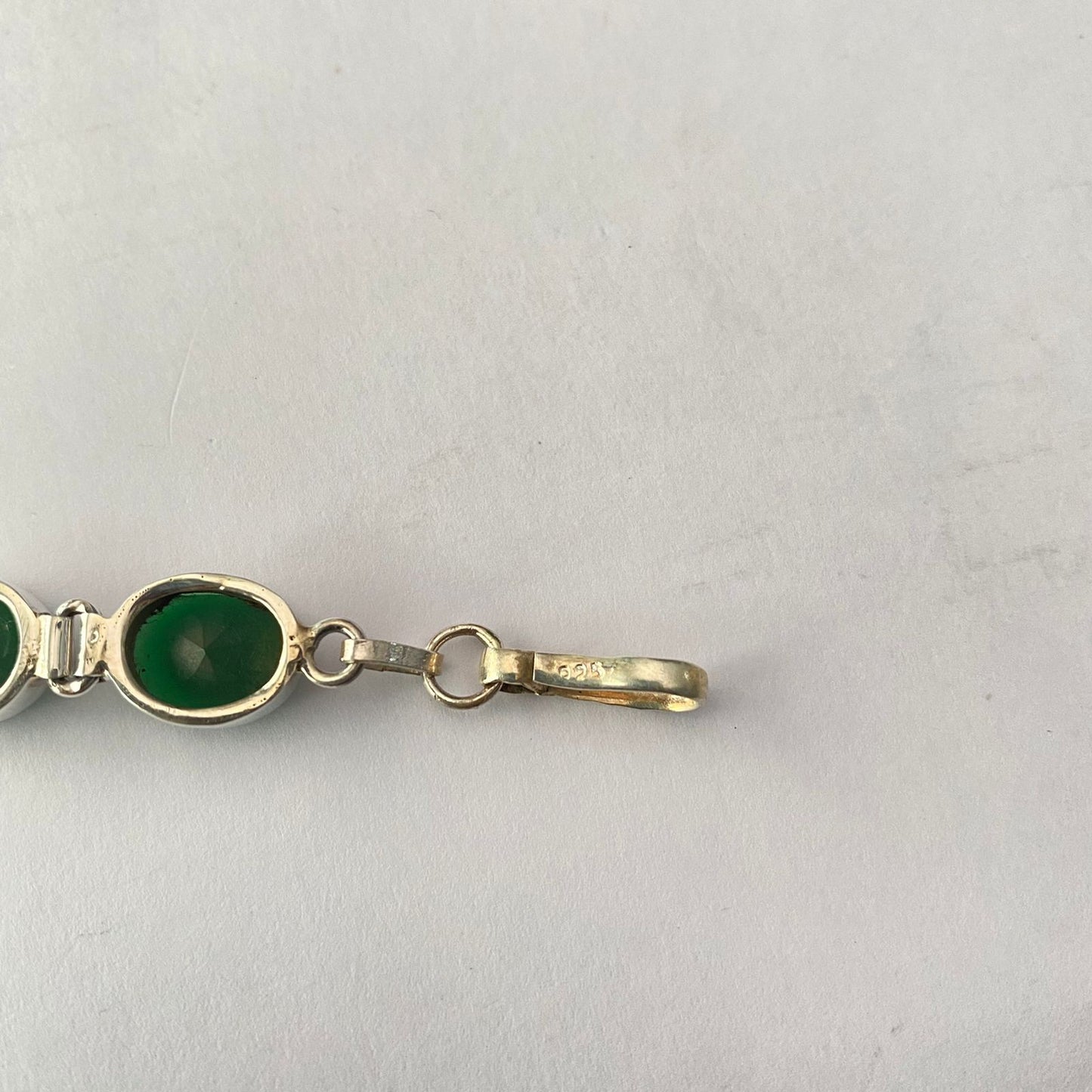 Pure Silver Green Bracelet Rakhi