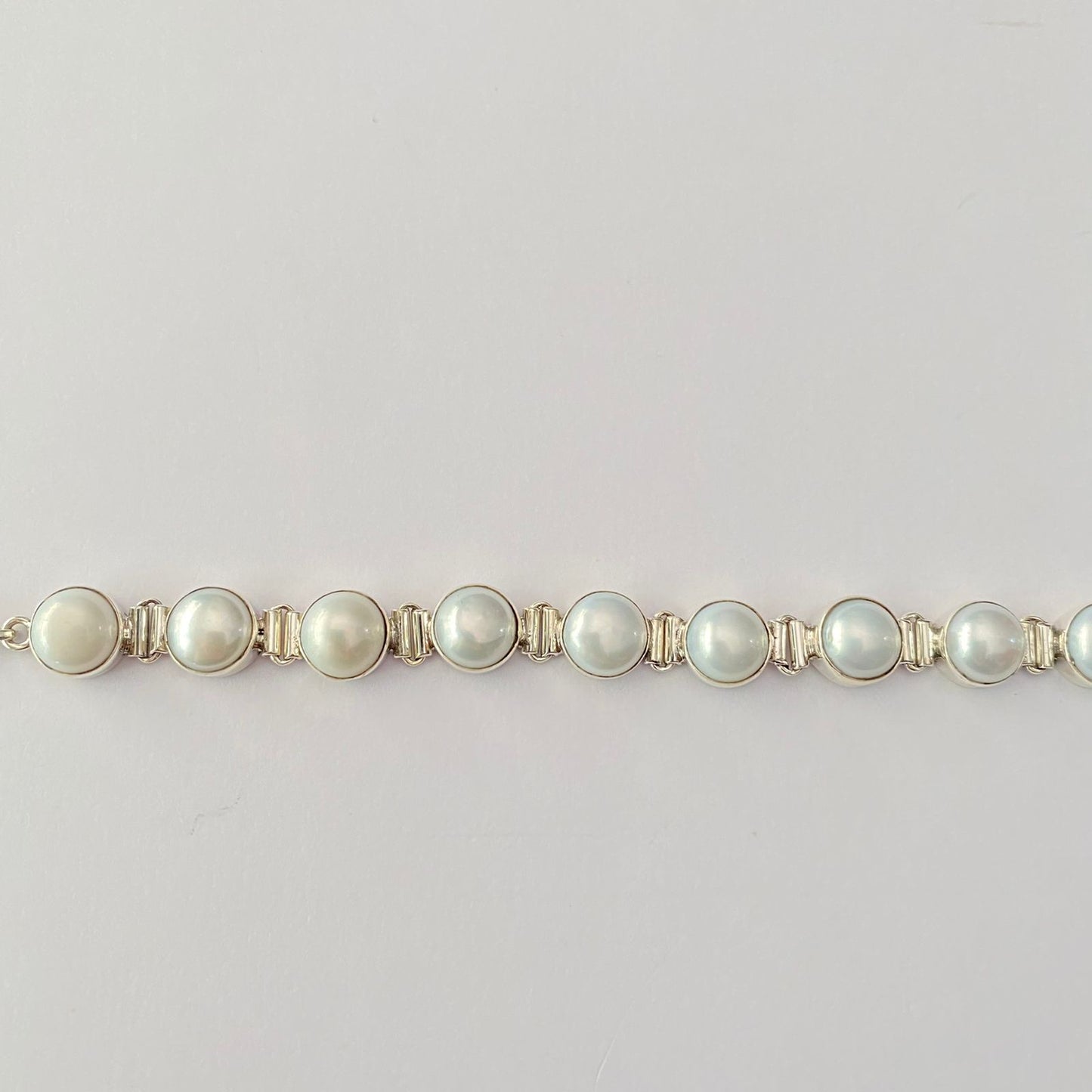 Pearl Pure Silver Bracelet Rakhi