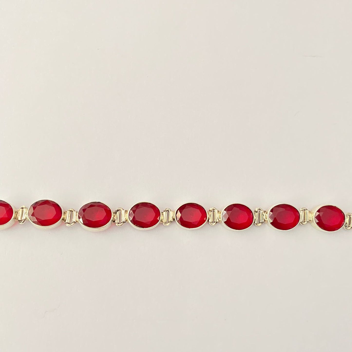 Pure Silver Ruby Bracelet Rakhi