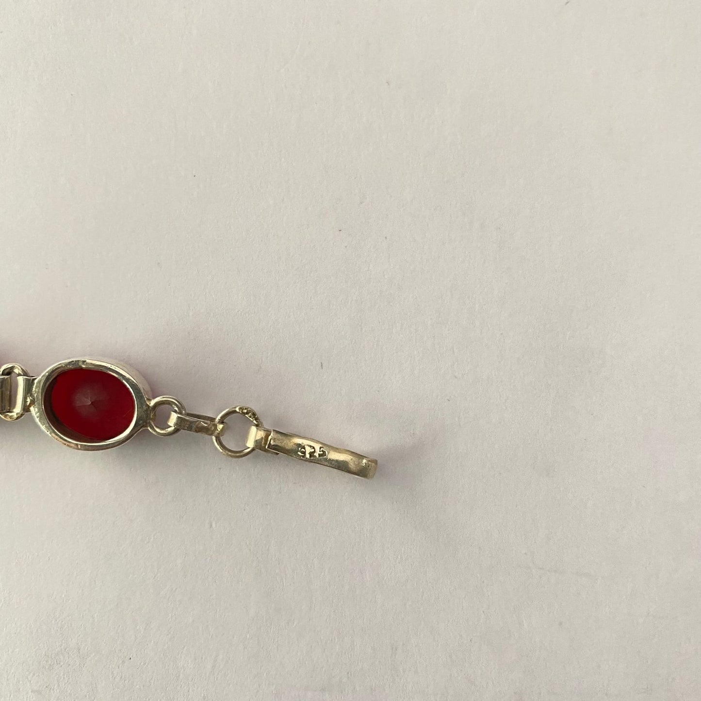 Pure Silver Ruby Bracelet Rakhi