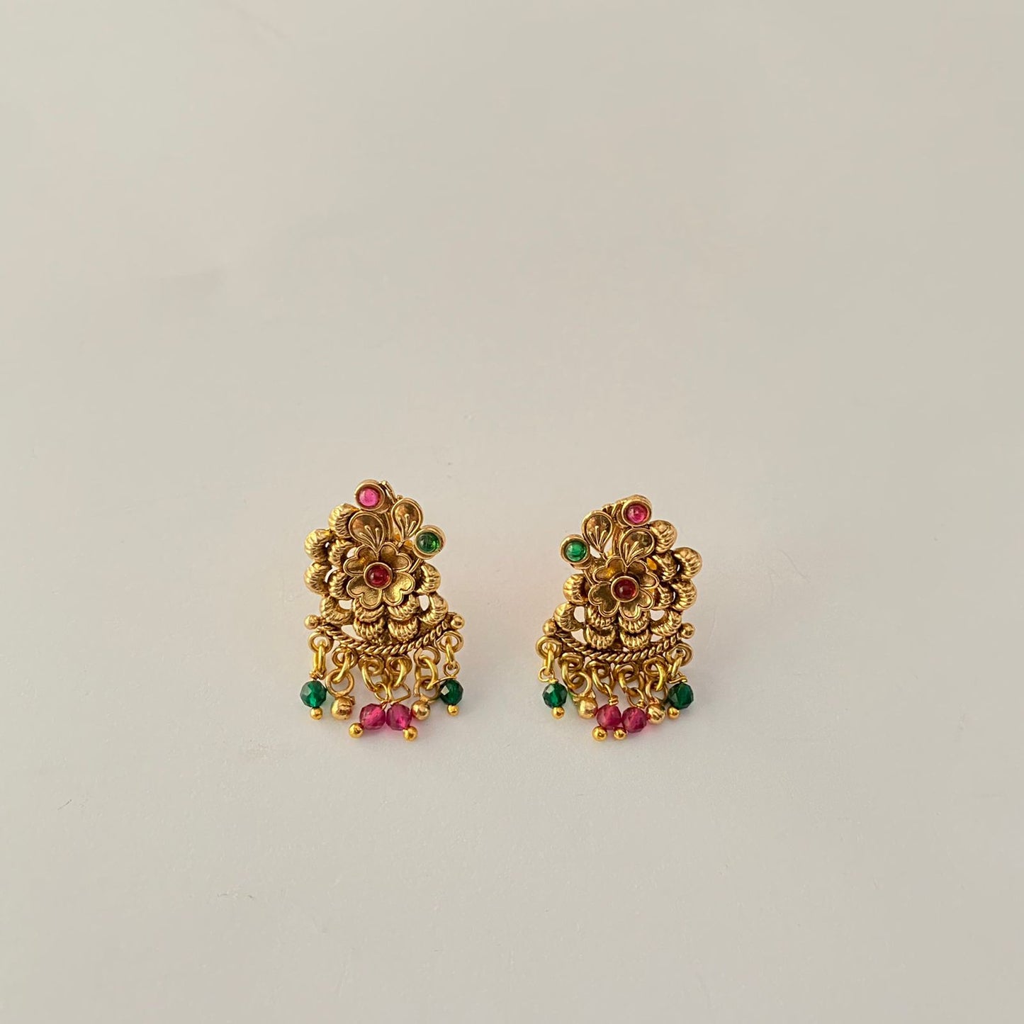 Gold Plated Temple Long Necklace Set