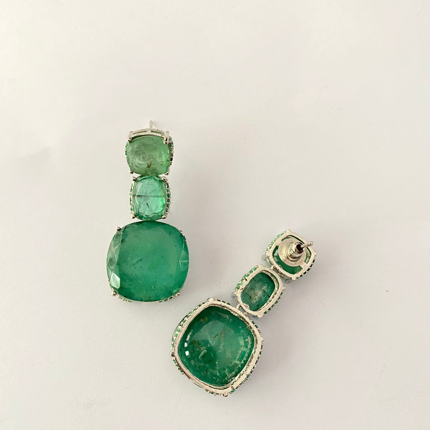 Silver Plated Aquamarine Stone Necklace