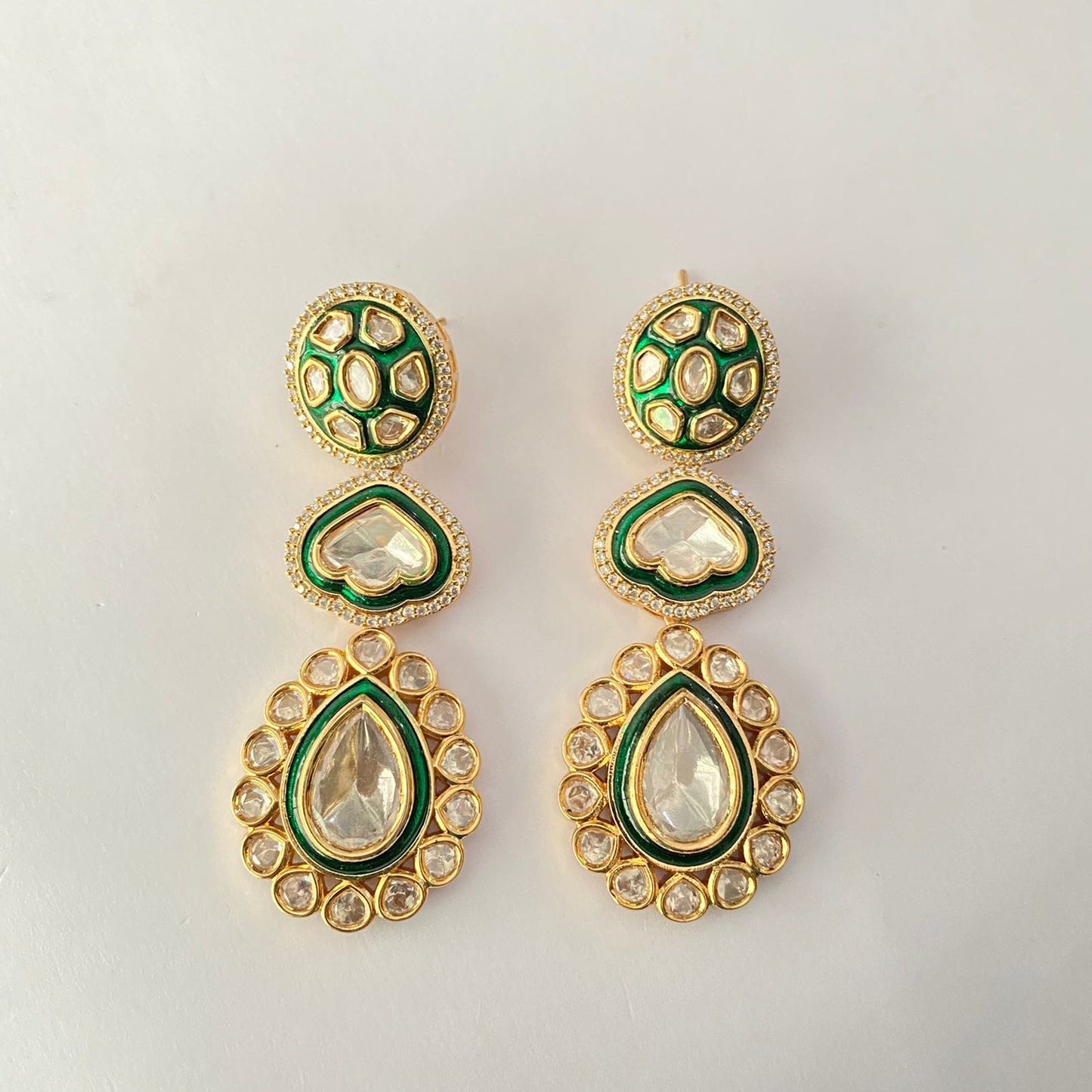 Polki Gold Plated Necklace Set