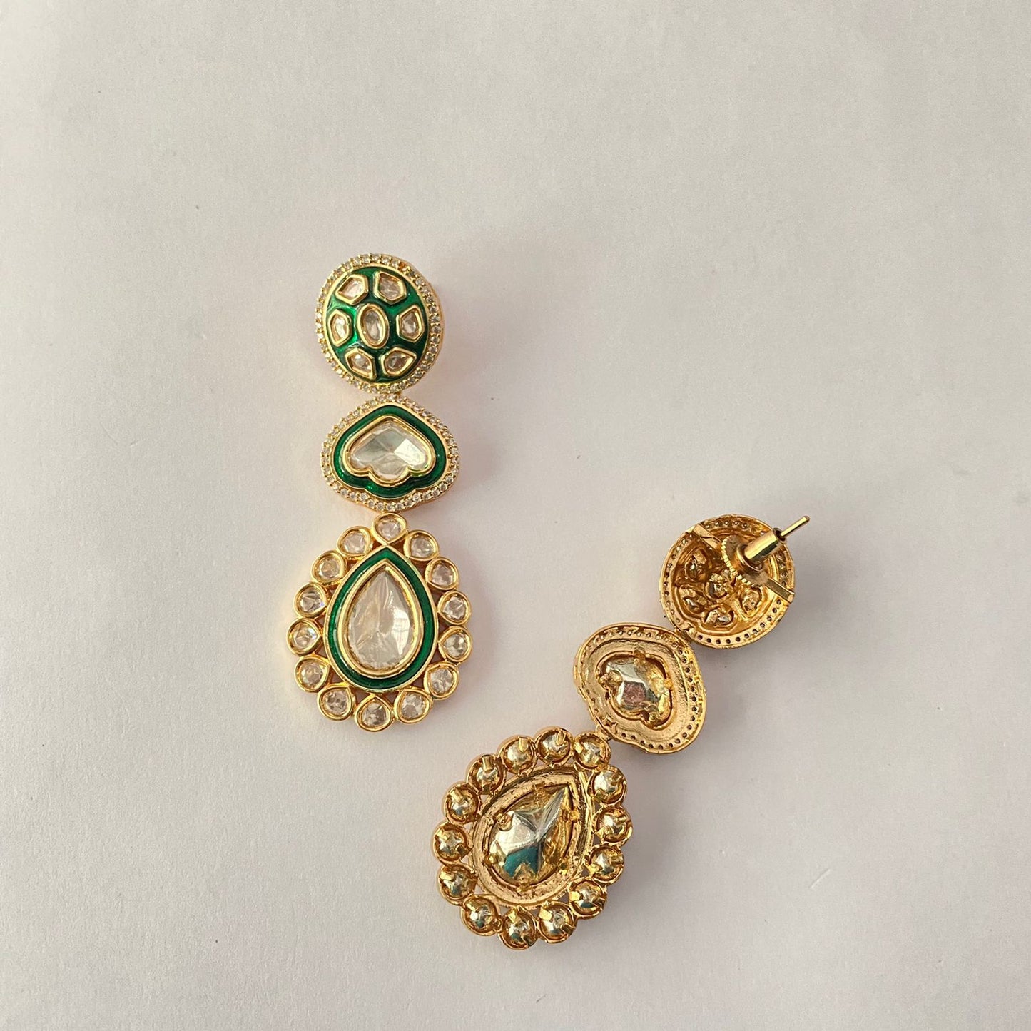 Polki Gold Plated Necklace Set