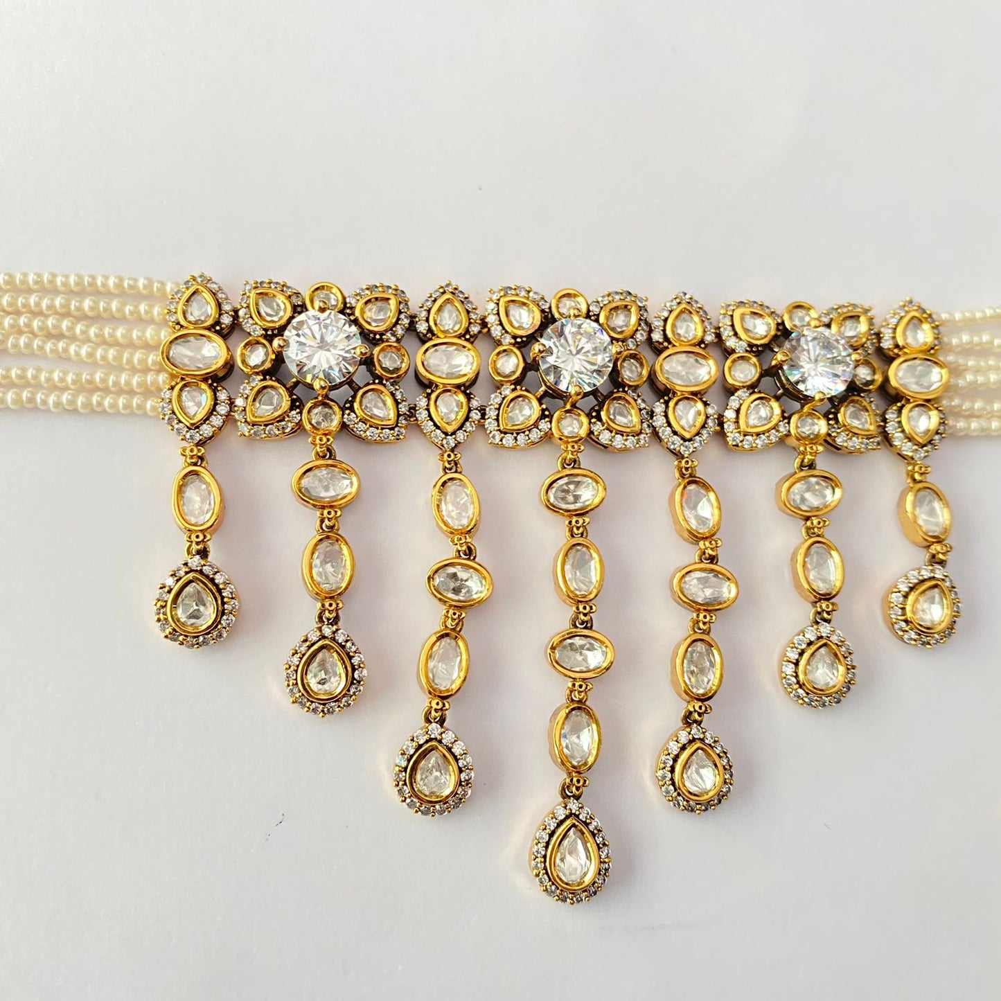 Moissanite Kundan Choker Set