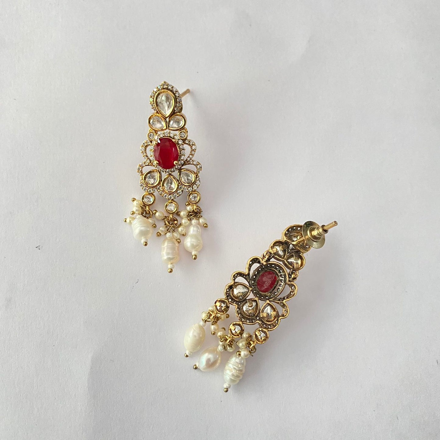 Kundan Moissanite Ruby Choker Set