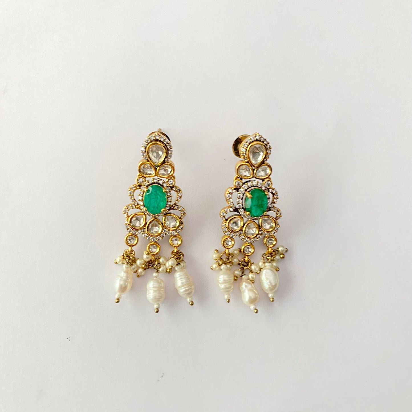 Kundan Green Moissanite Choker Set