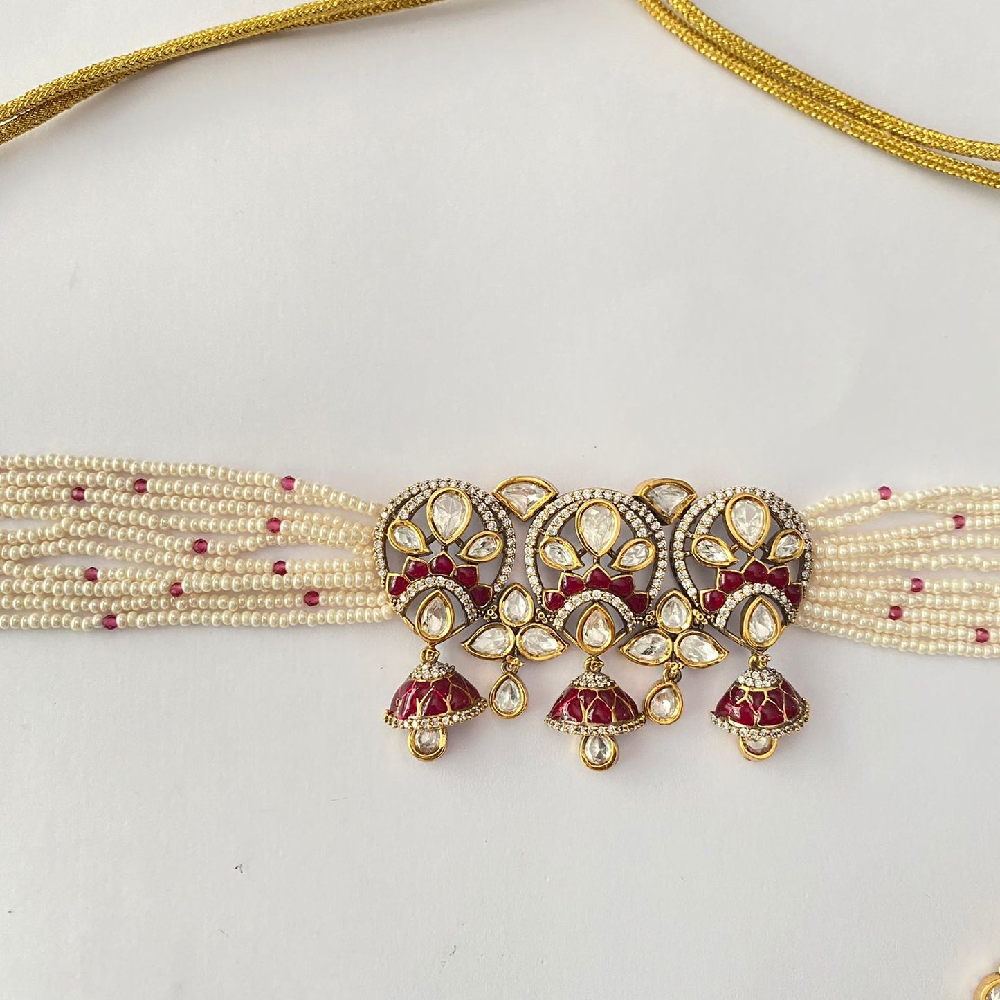Ruby Kundan Choker Set