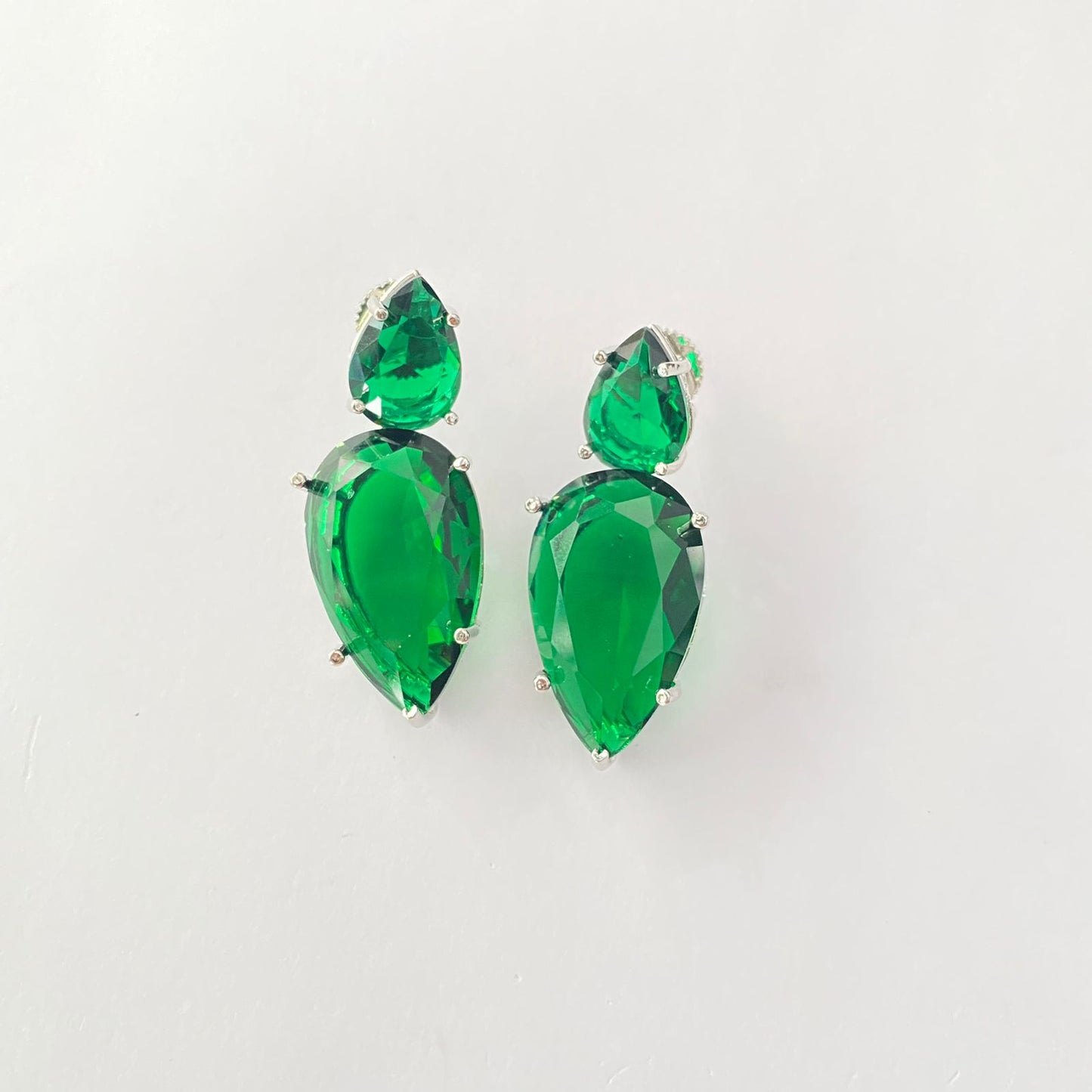 Green Stone Dangler Western Earring