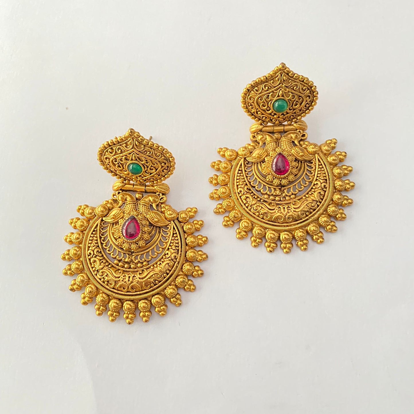 Ethnic Antique Gold Plated Dangler Earring