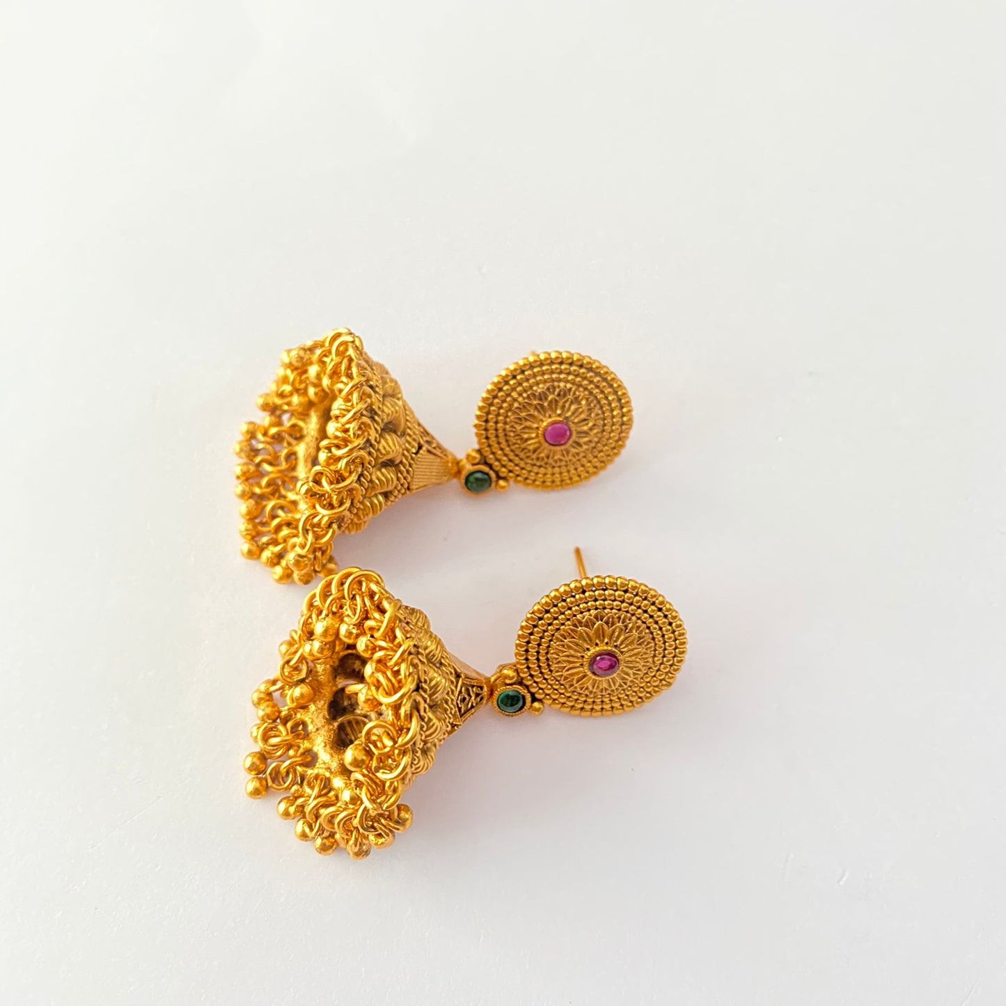 Long Temple Gold Plated Necklace Set