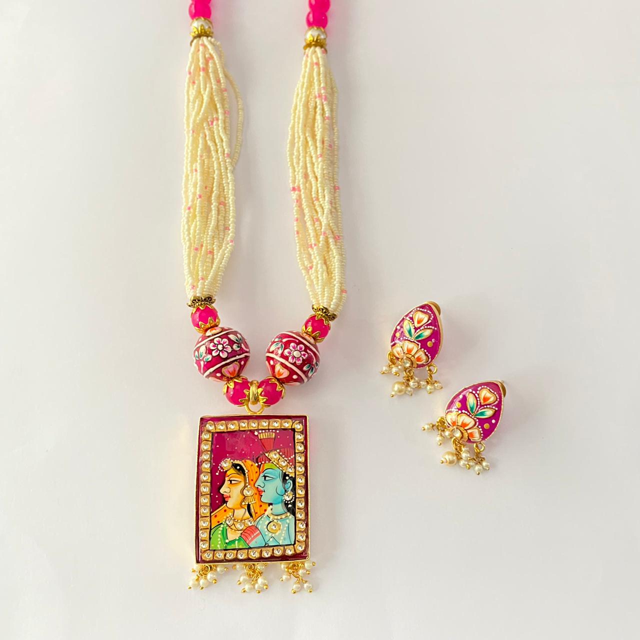 Ruby Radhakrishn Necklace Set