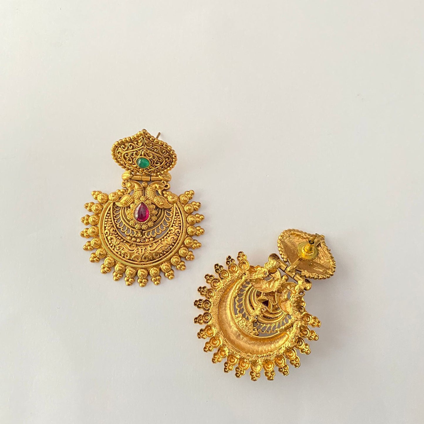Ethnic Antique Gold Plated Dangler Earring