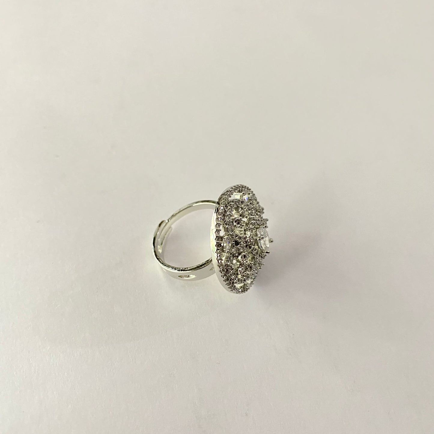 Silver Plated Diamond Ring