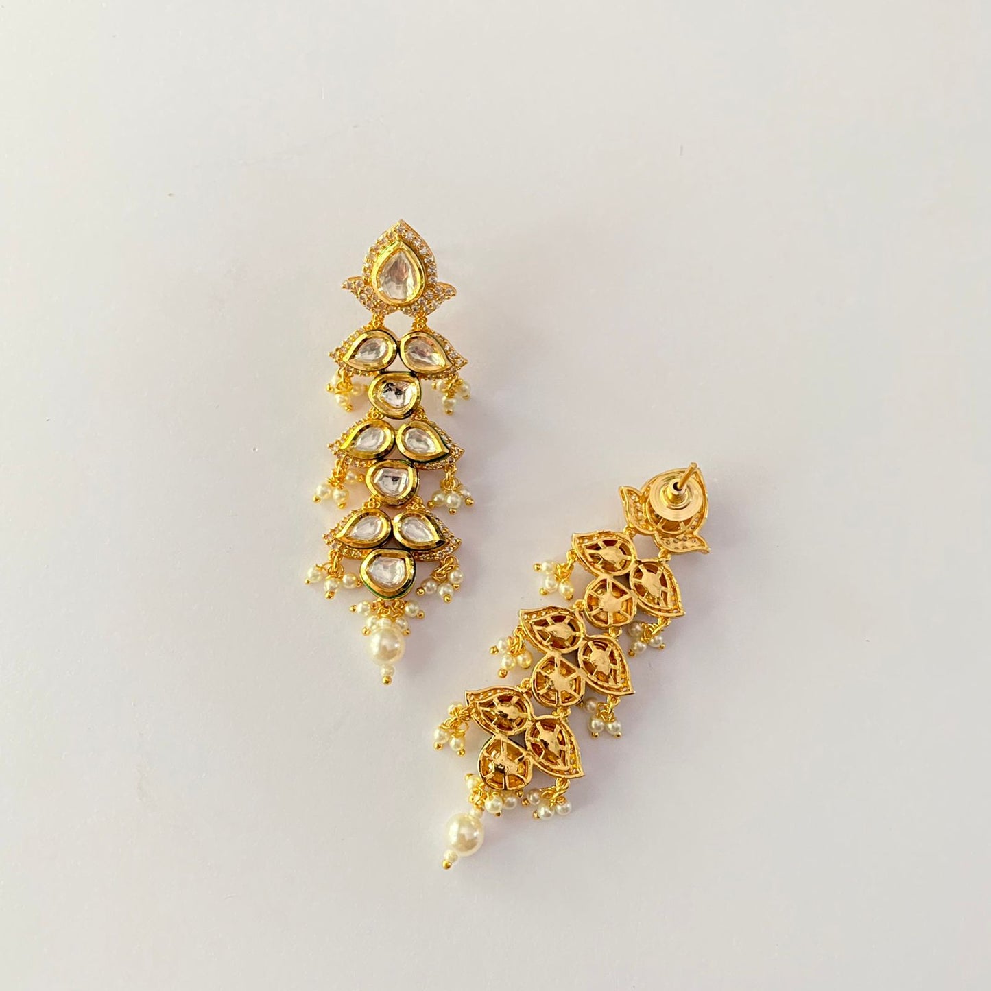 Gold Plated Kundan Earring
